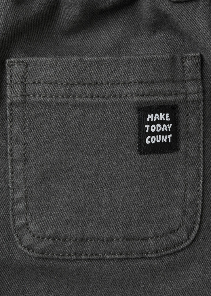 Straight cotton jeans — Charcoal