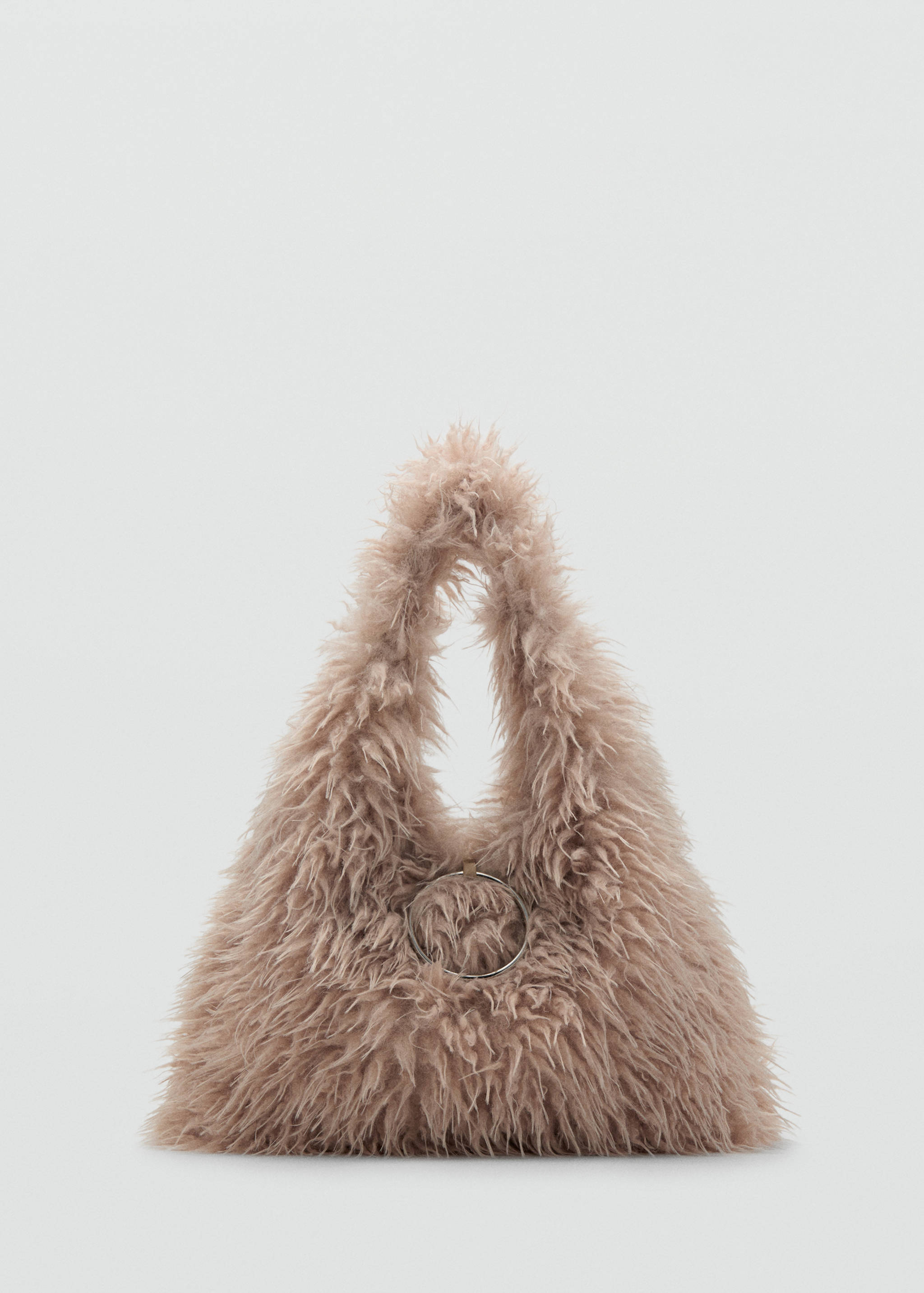 Shoulder bag with fur and hoop detail - Article without model