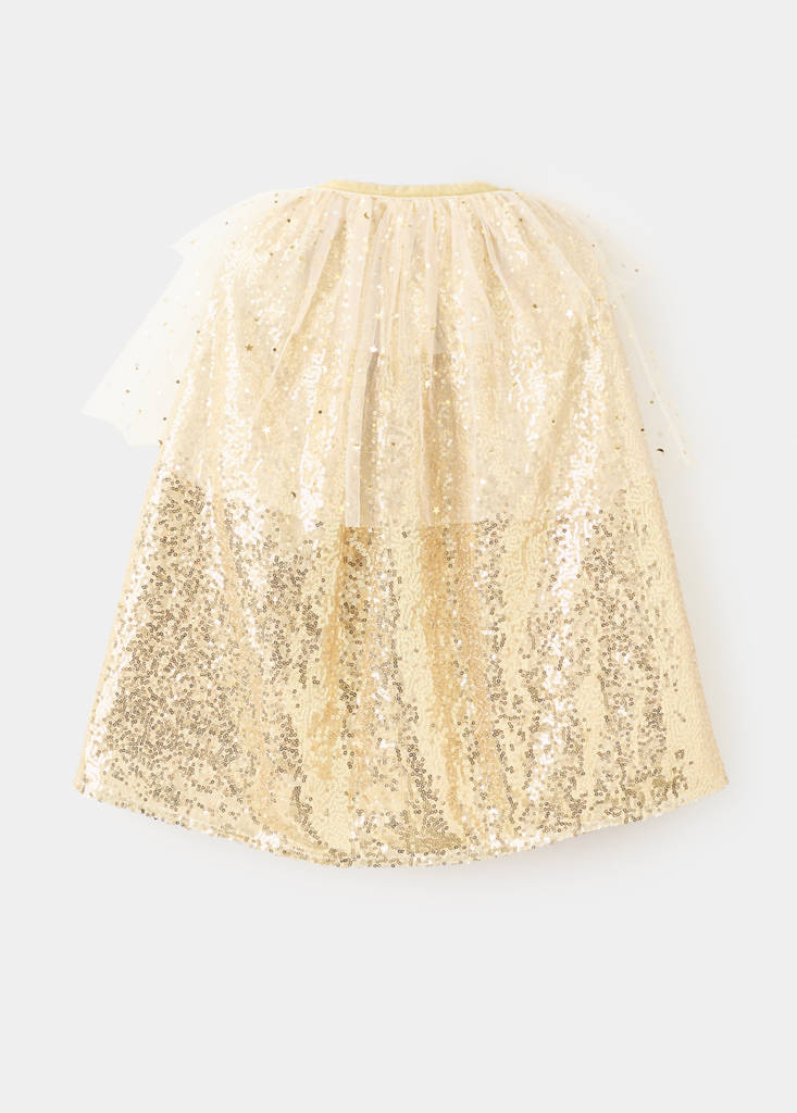 Sequin costume cape — Gold