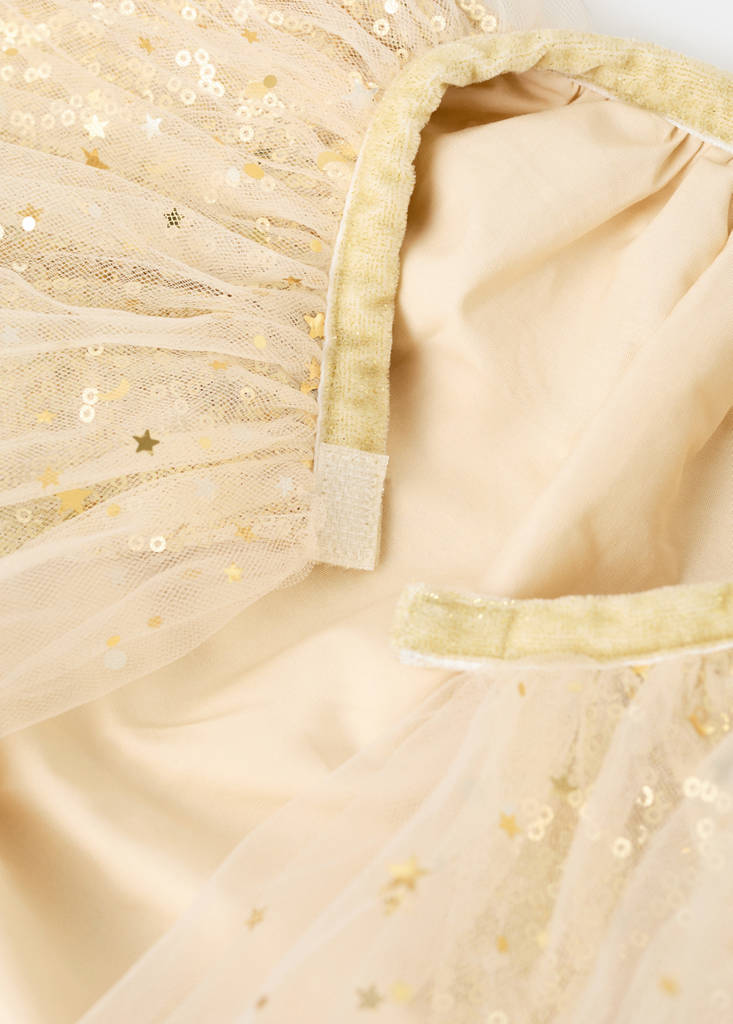 Sequin costume cape — Gold