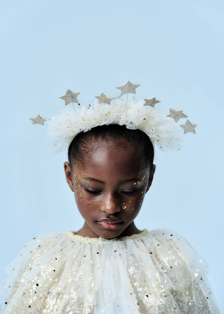 Sequin costume cape — Gold
