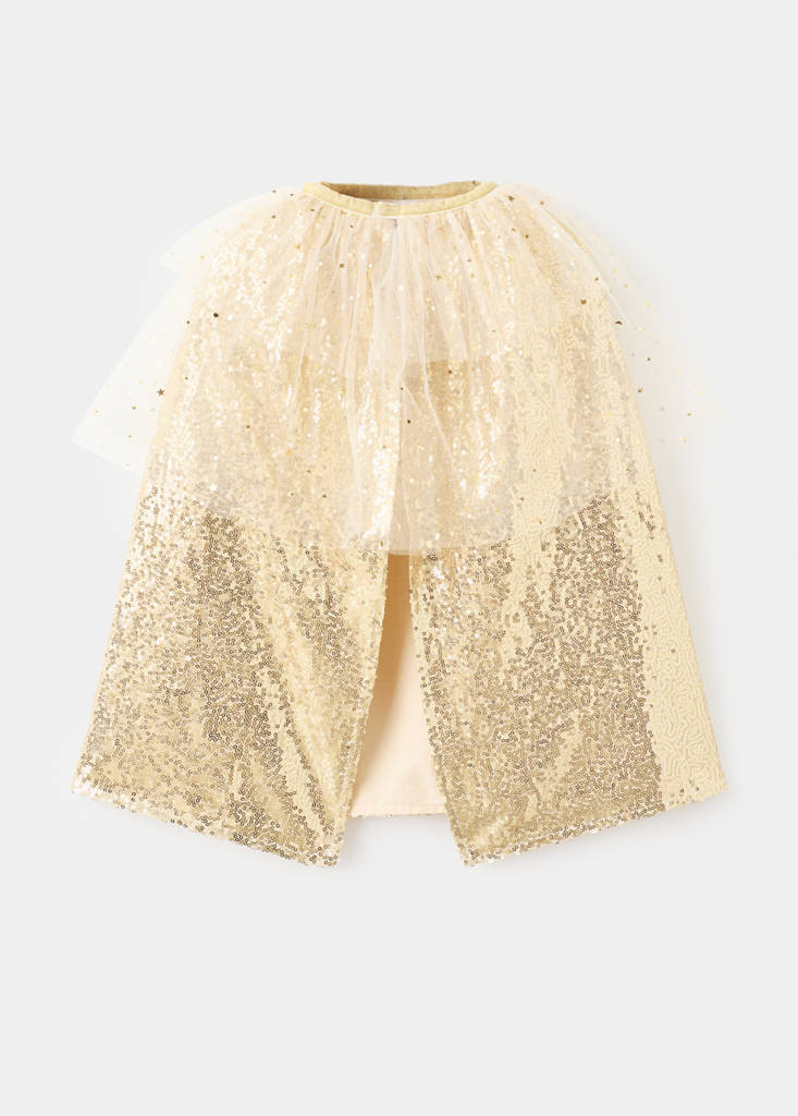 Sequin costume cape — Gold