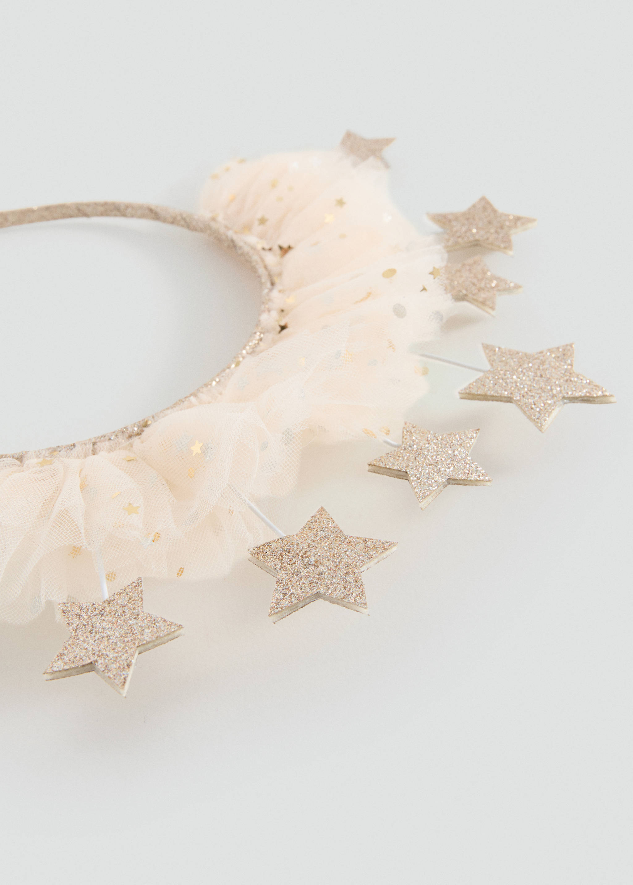 Diadema estrellas purpurina - Plano medio