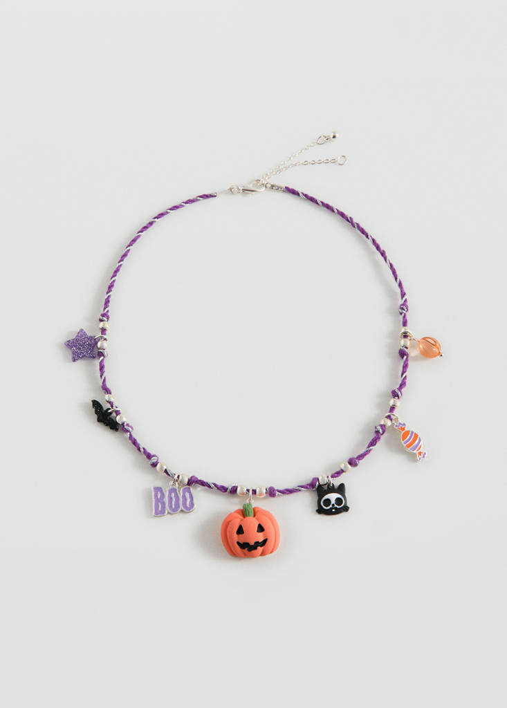 MANGO KIDS - Collier Halloween lilas - Taille unique - Fille