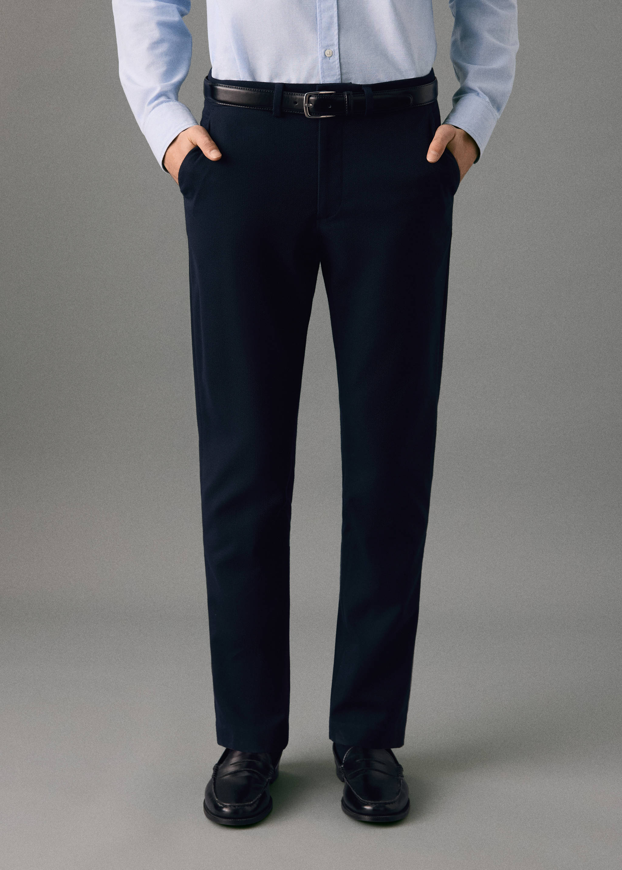 Straight-fit suit pants - Medium plane