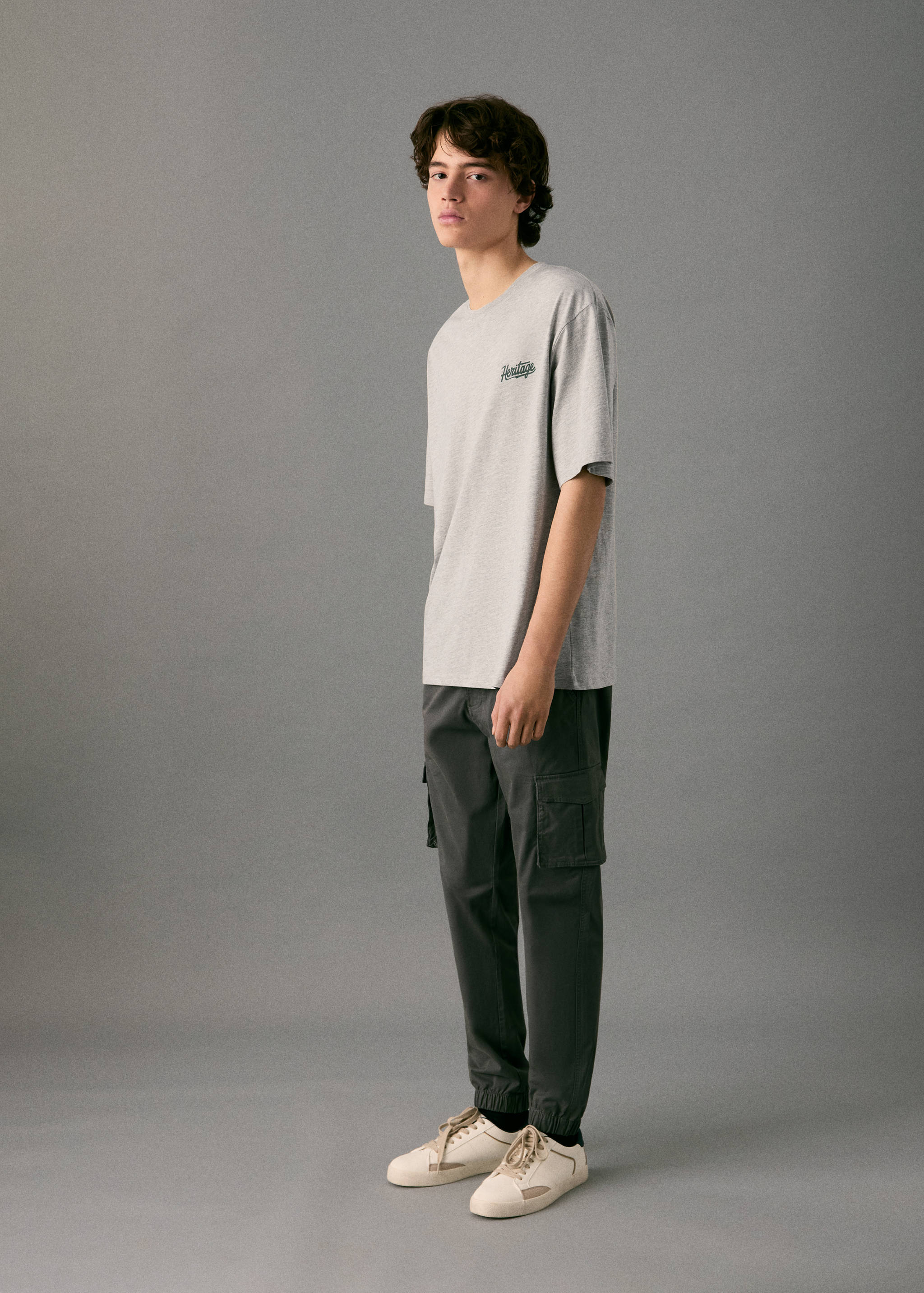 Printed cotton-blend T-shirt - General plane