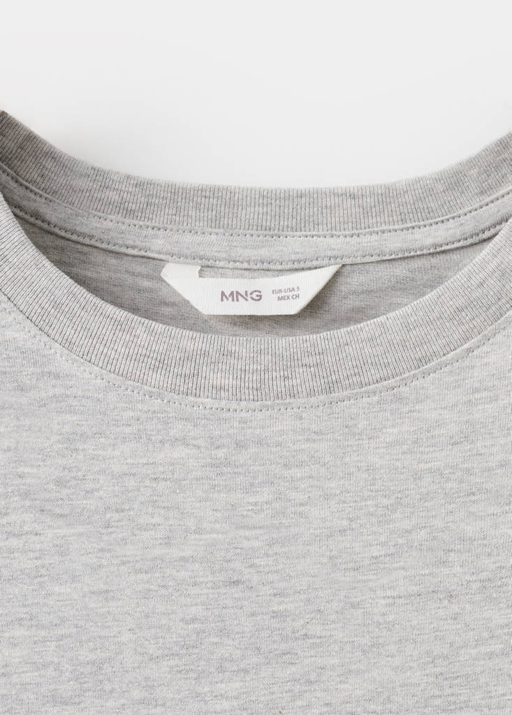 Printed cotton-blend T-shirt — Medium Heather Grey