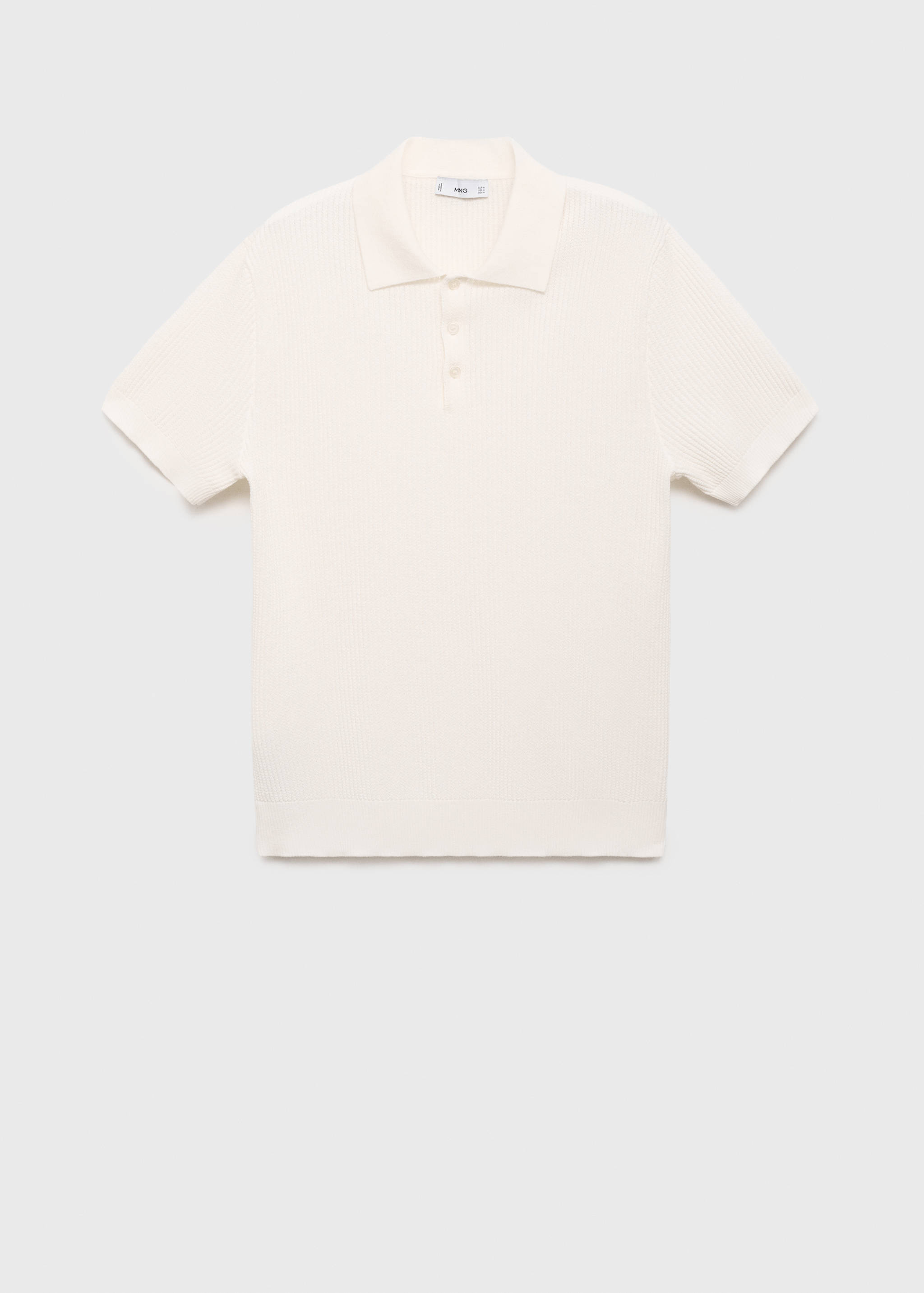 Ribbed knit polo shirt - Article without model