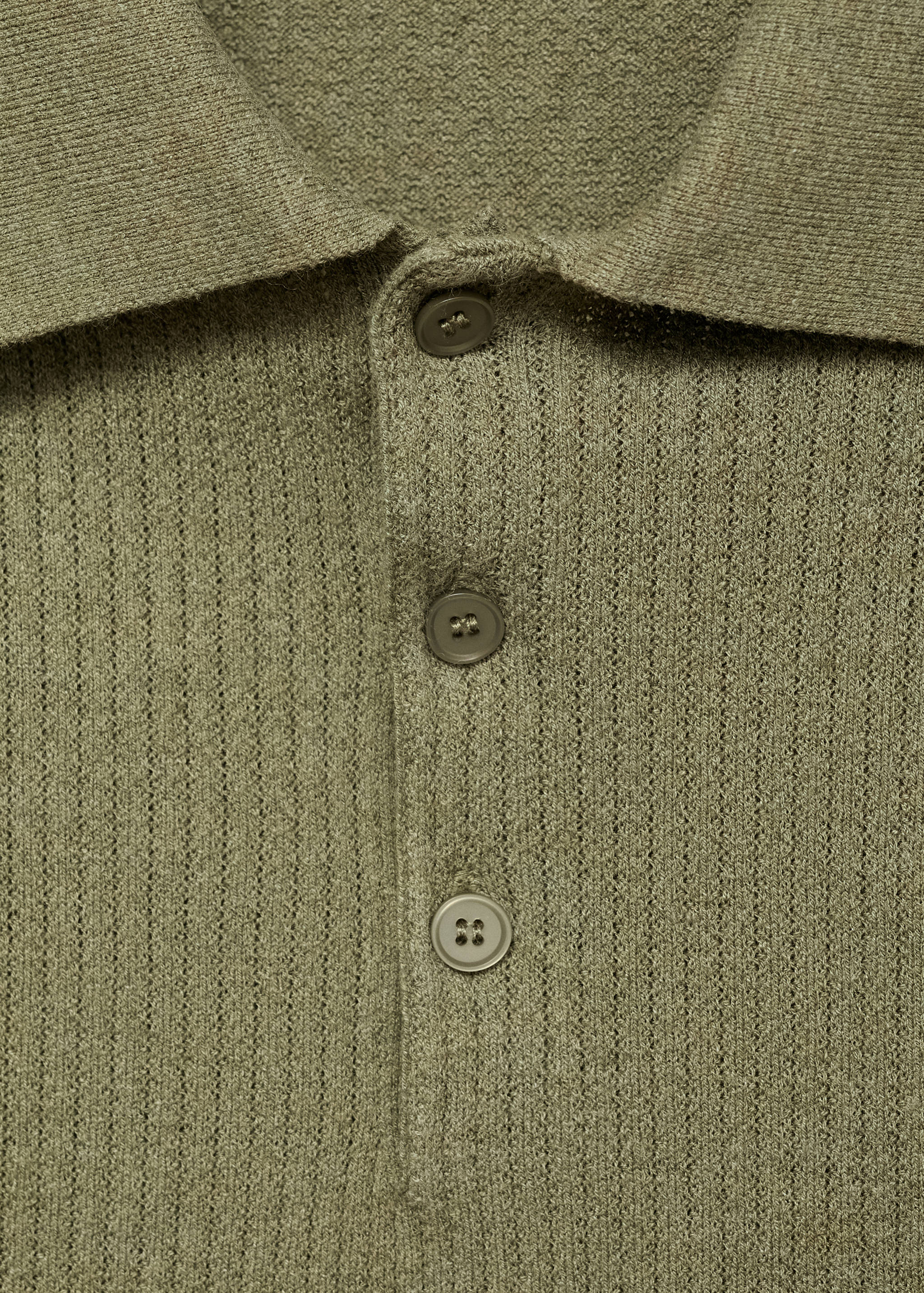 Ribbed knit polo shirt - Details of the article 8