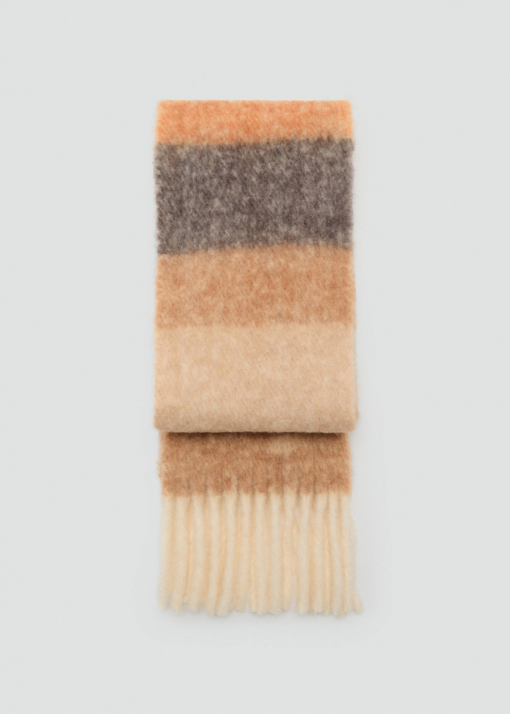 Шарф в полоску с бахромой - Изделие без модели