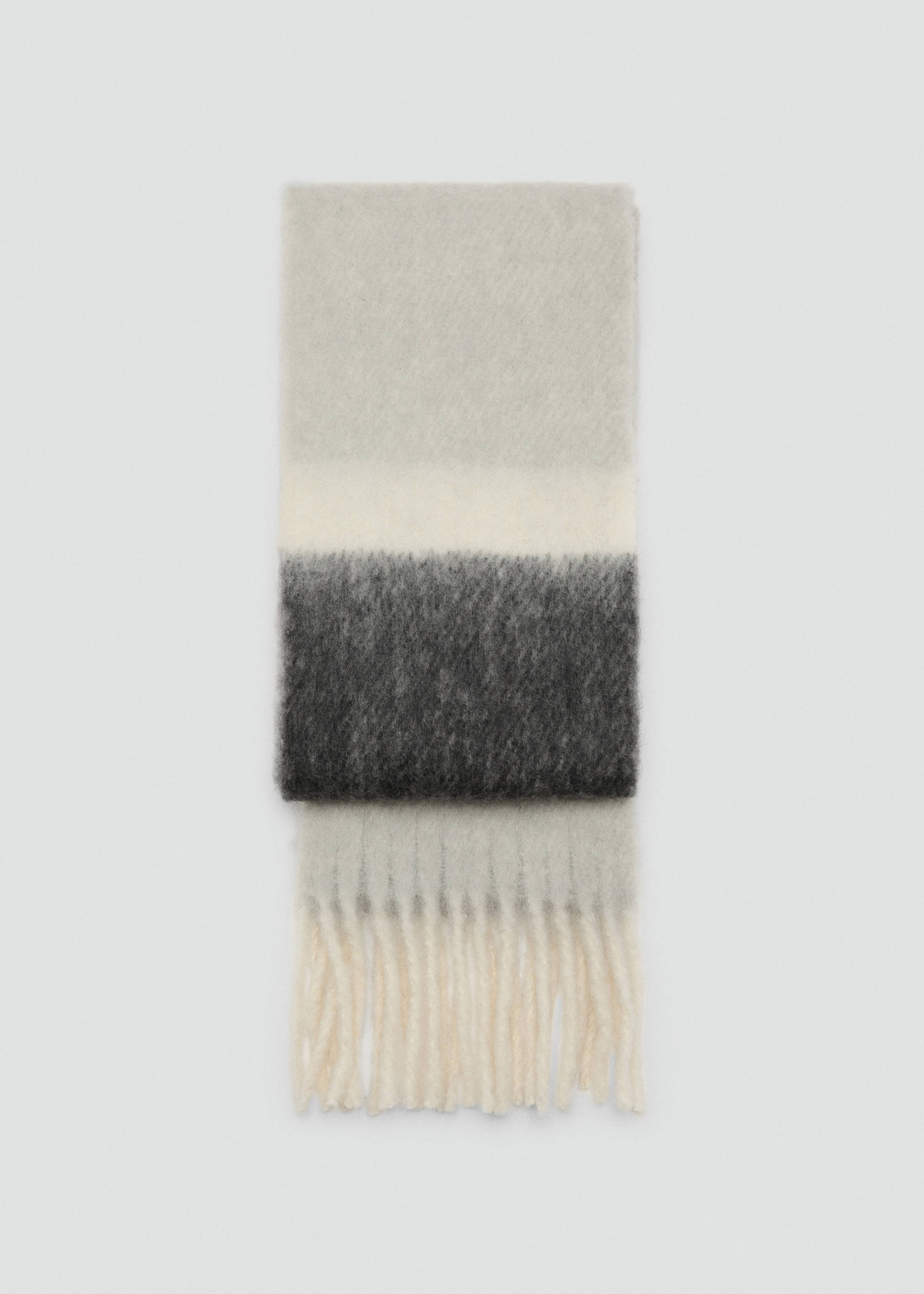 Écharpe à rayures et bords frangés - Article sans modèle