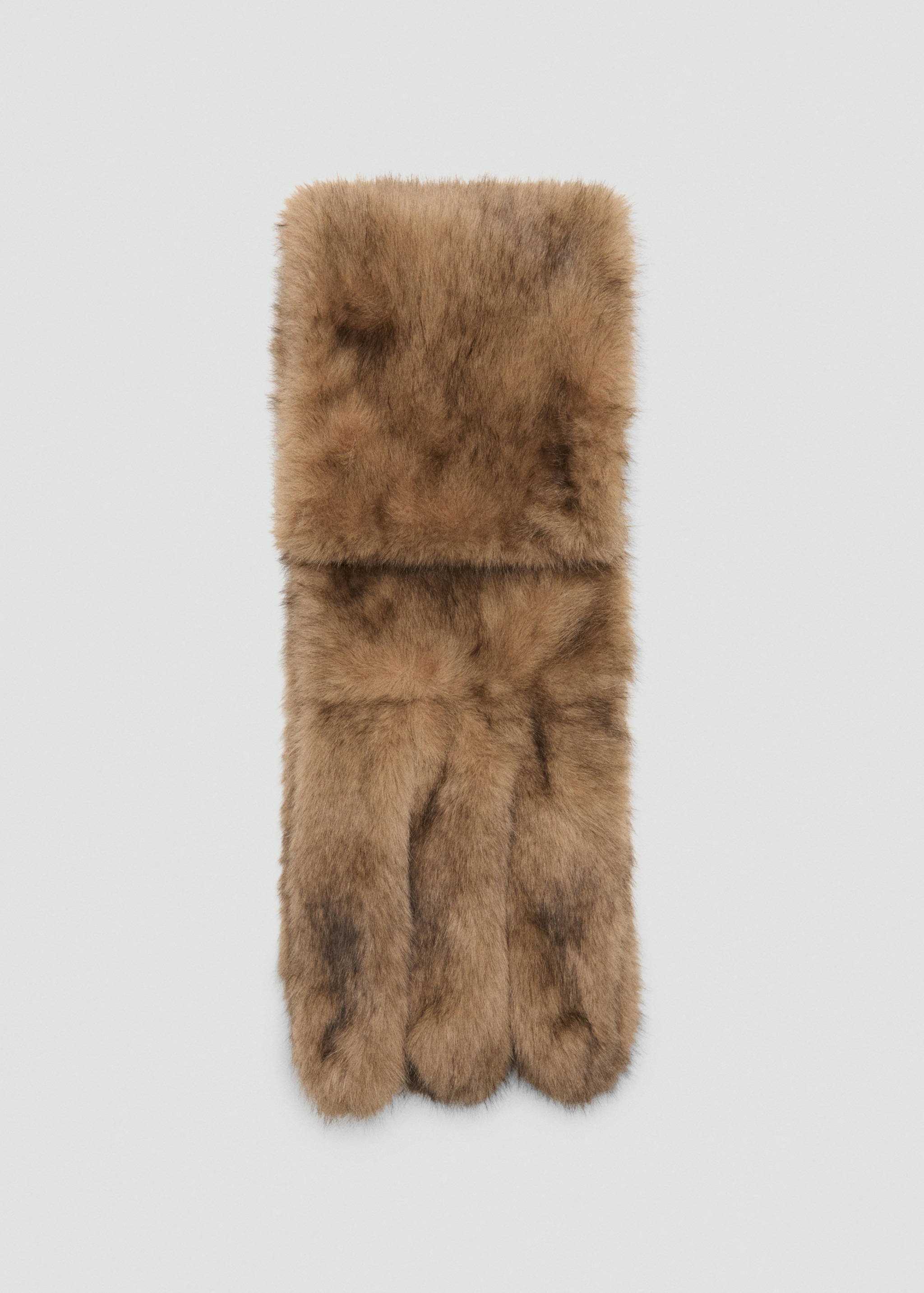 Long faux-fur scarf - Article without model