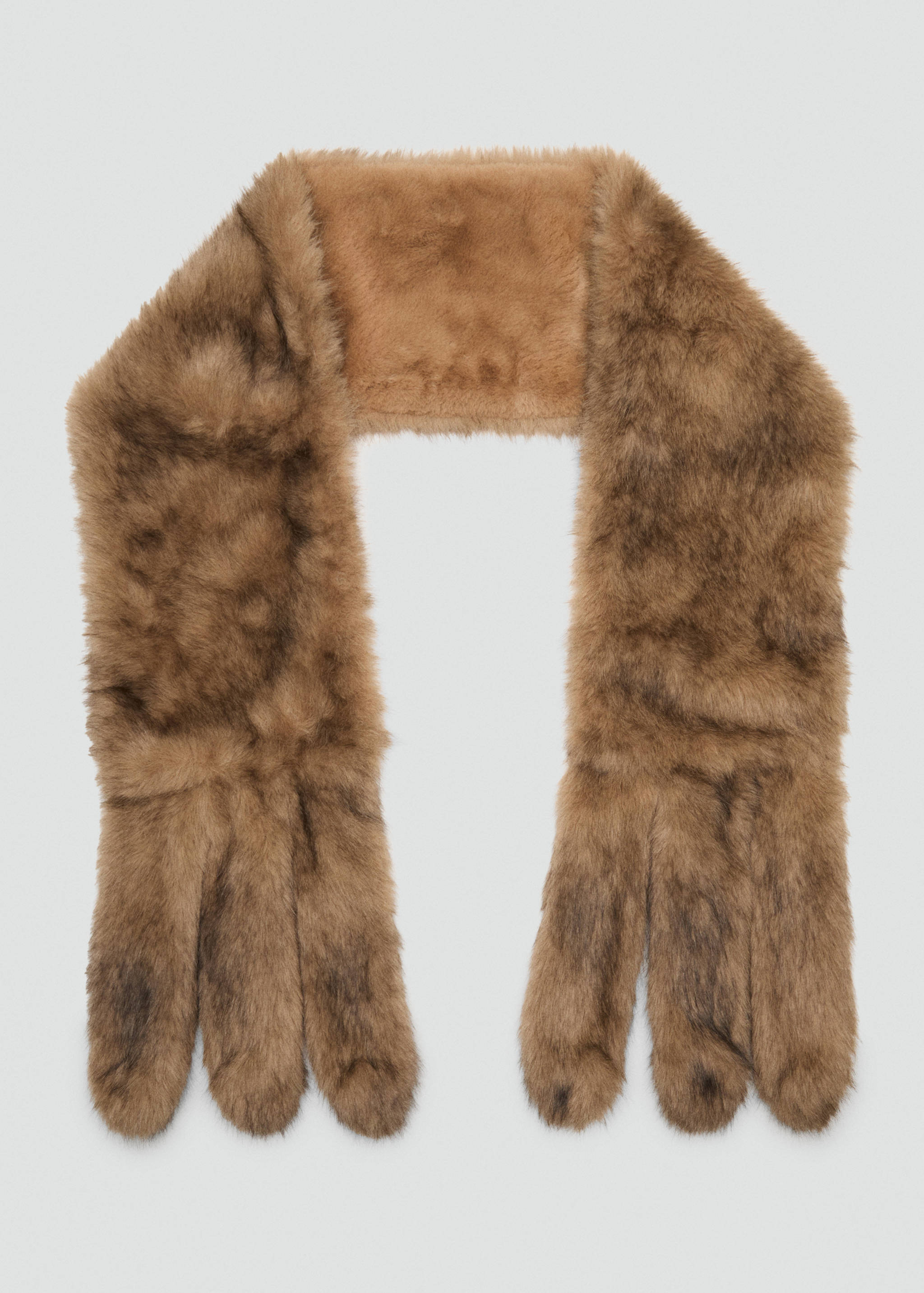 Long faux-fur scarf - Article without model