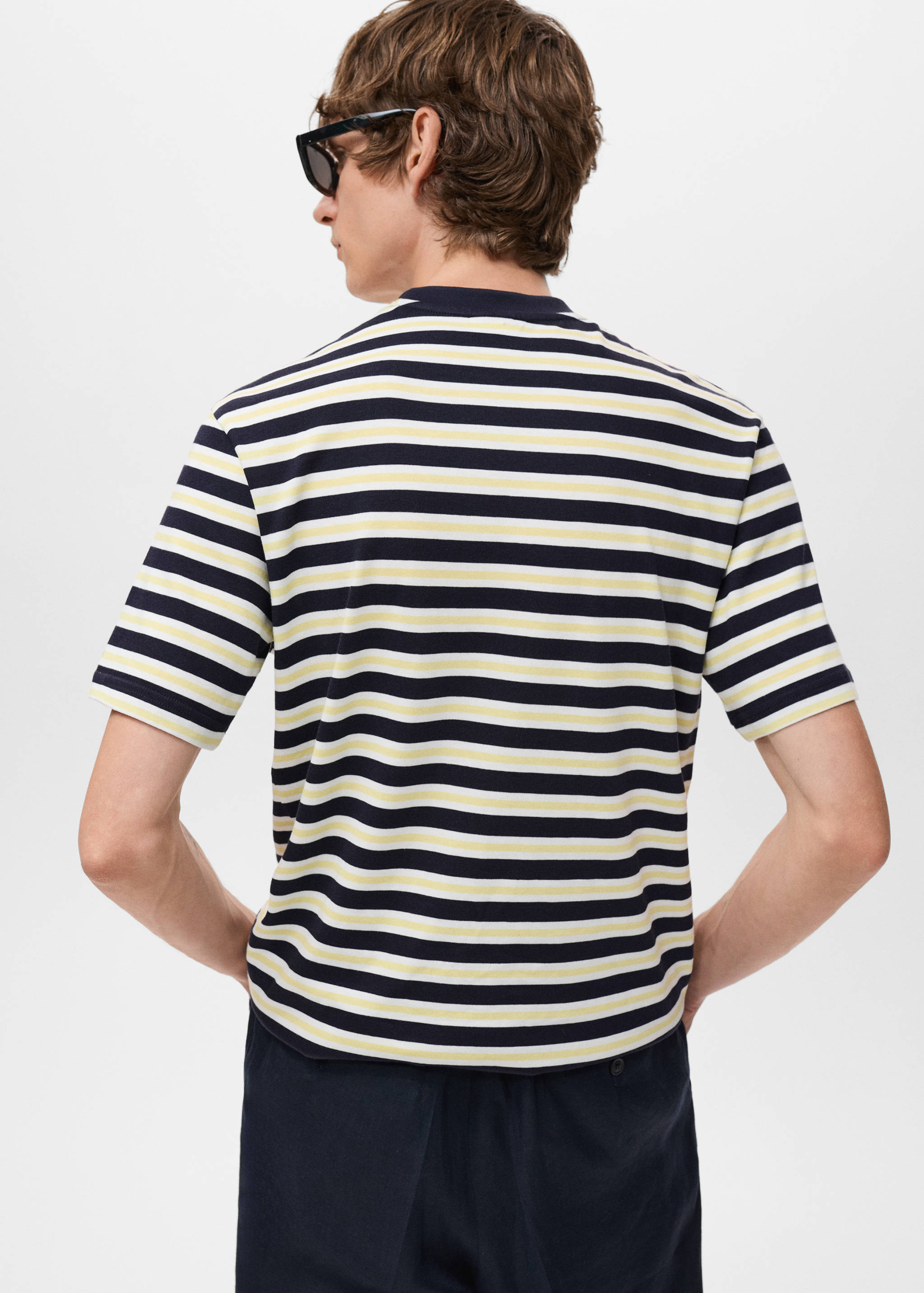 T-shirt regular-fit 100 % coton rayures - Verso de l’article