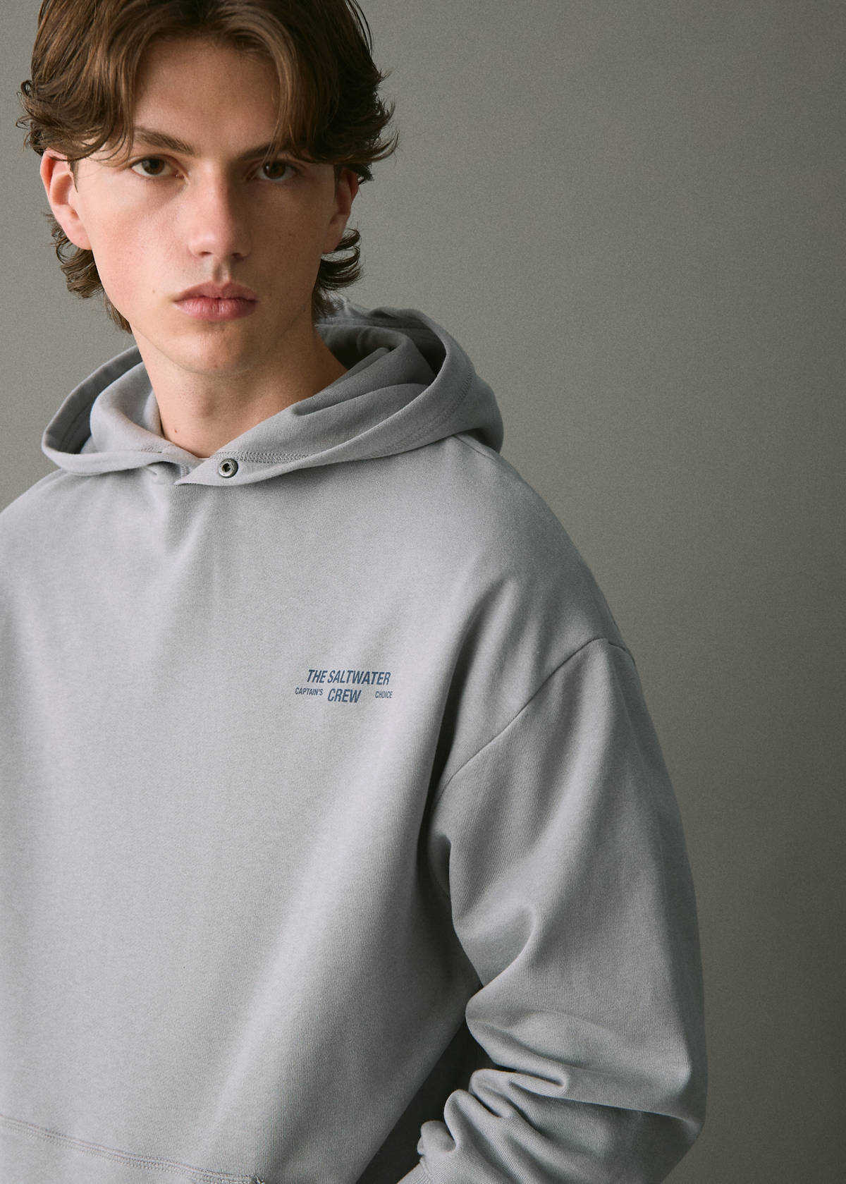 Printed hoodie — Grey