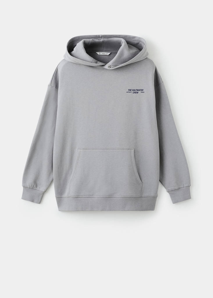 Printed hoodie — Grey
