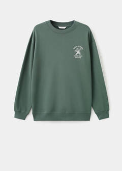 Printed cotton sweatshirt — Green 3
