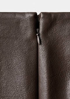 Faux-leather pencil skirt — Chocolate 7