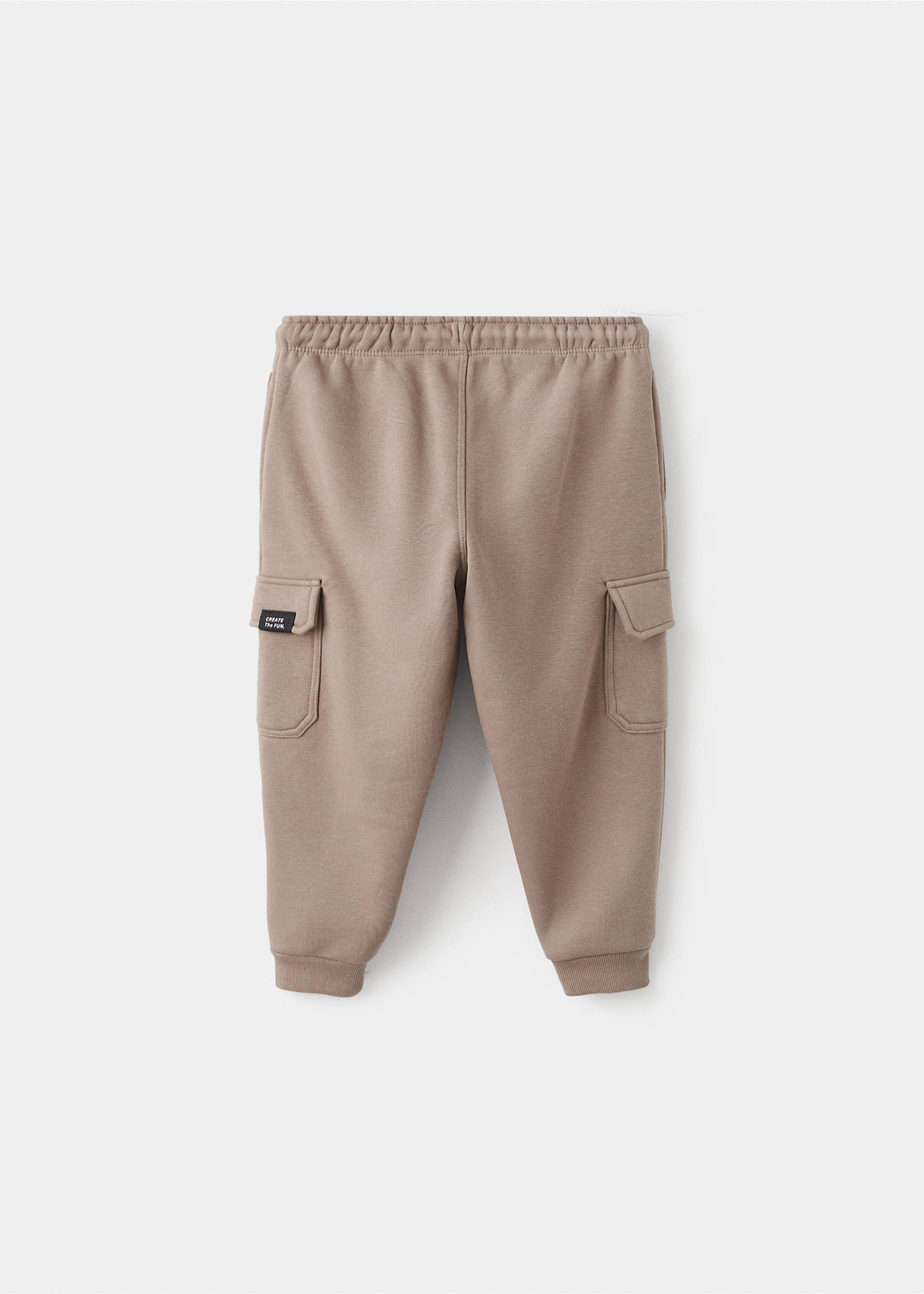 Джоггеры карго со шнурком - Обратная сторона изделия, Коричневый средний. Ref: 17037781-00.