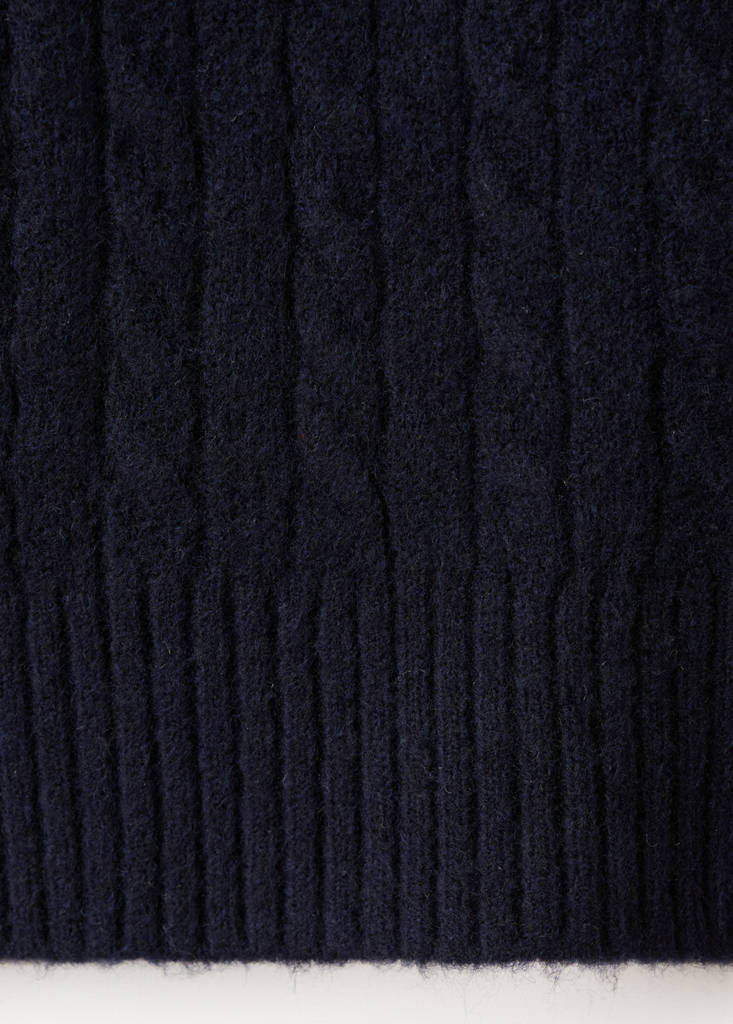 Knitted braided cardigan — Dark Navy