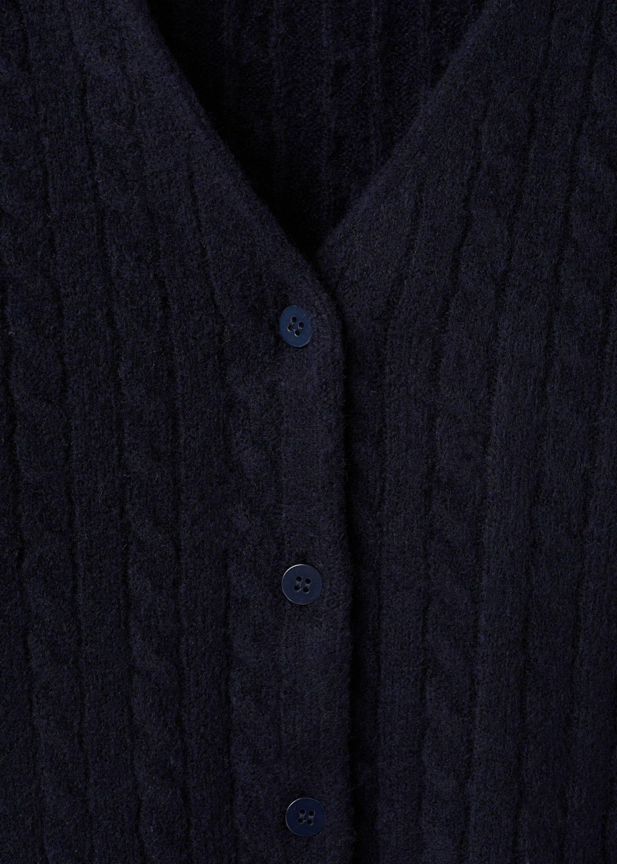 Knitted braided cardigan — Dark Navy
