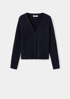 Knitted braided cardigan — Dark Navy 15