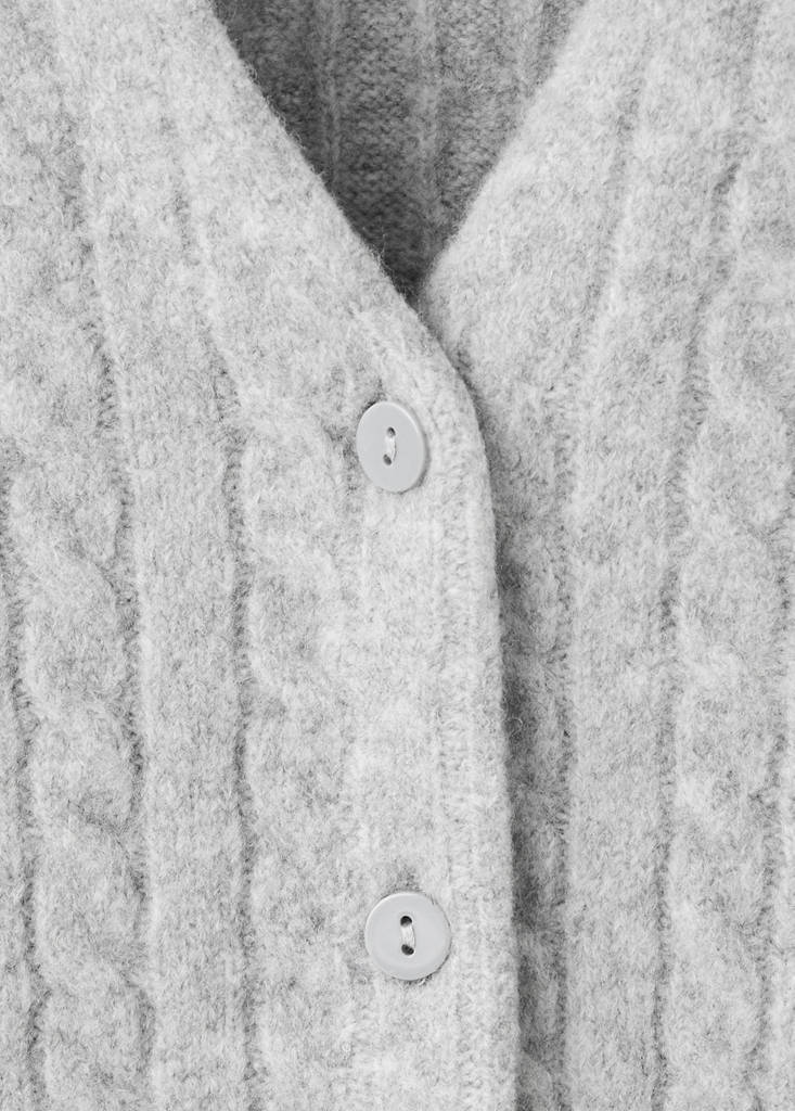 Knitted braided cardigan — Dark Heather Grey