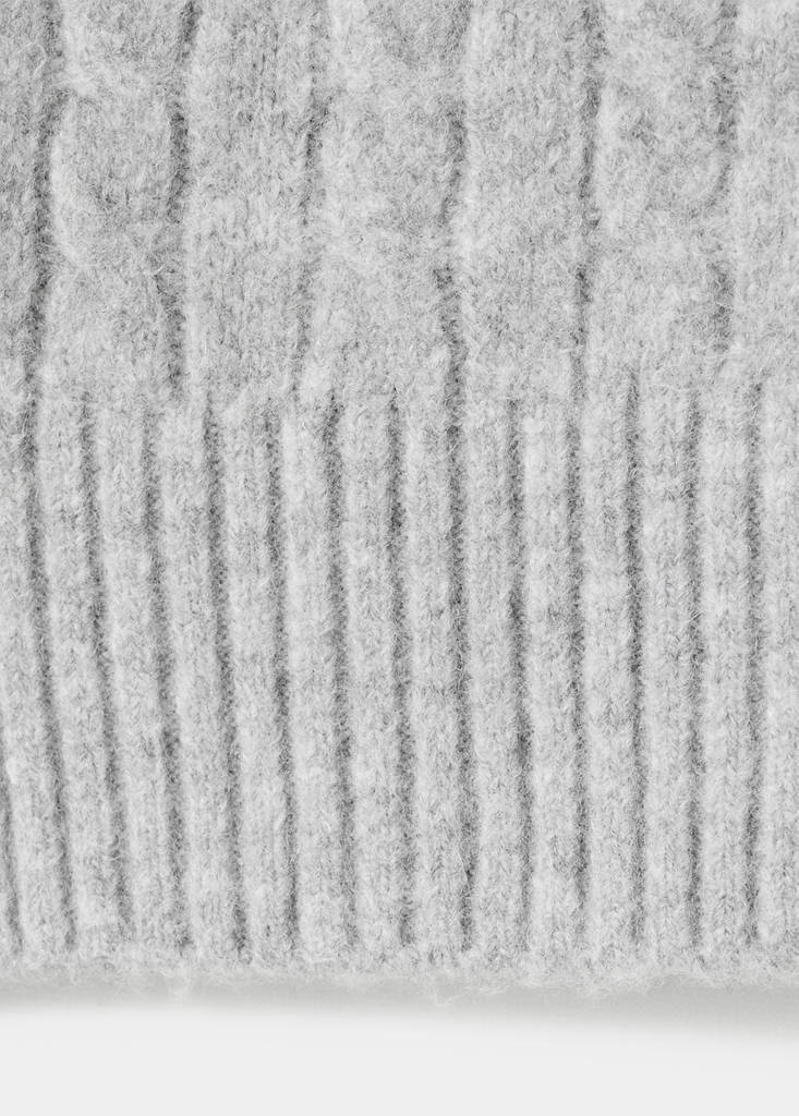 Knitted braided cardigan — Dark Heather Grey