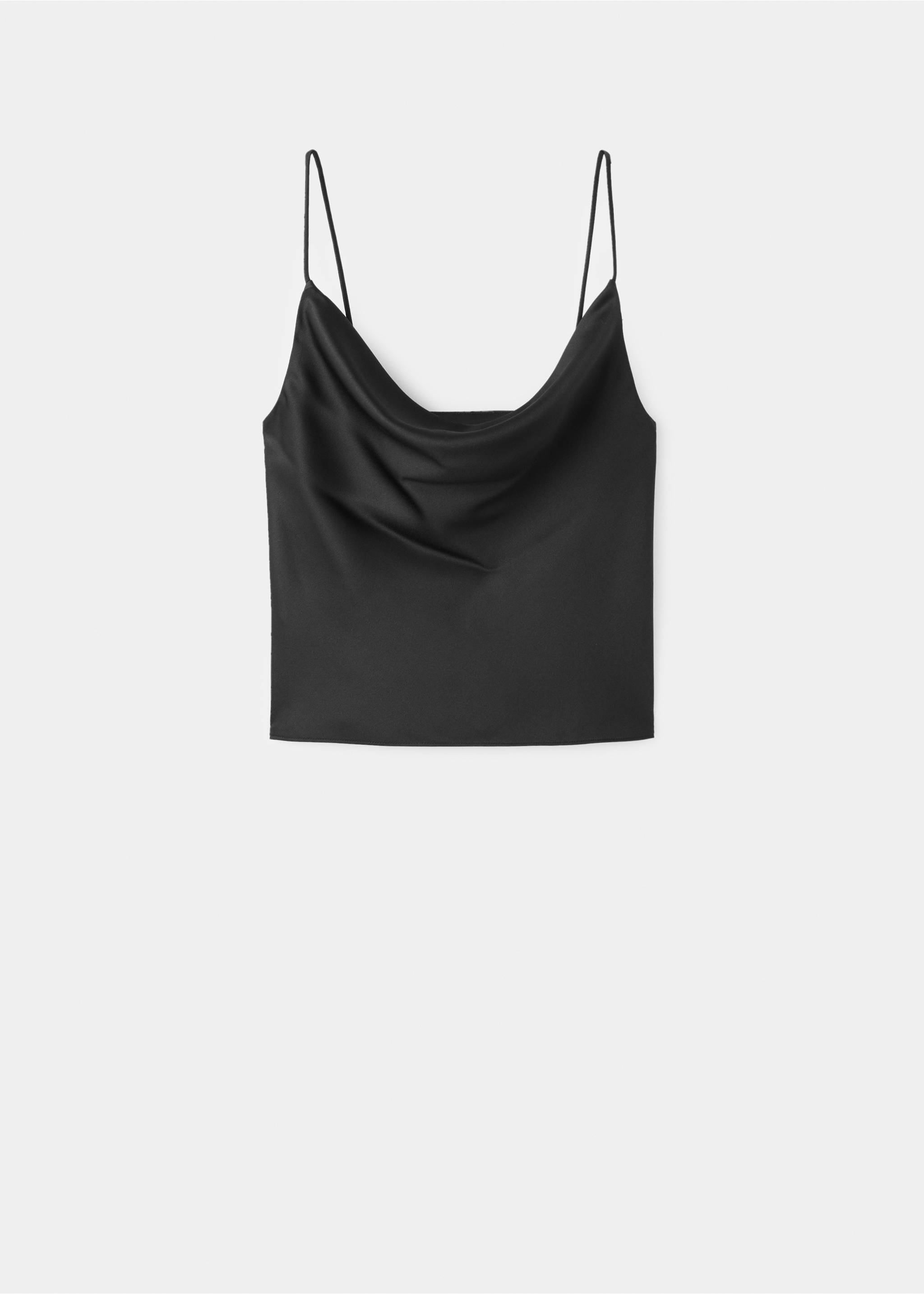 Top satinado - Artículo sin modelo, Negro. Ref: 17037784-00.
