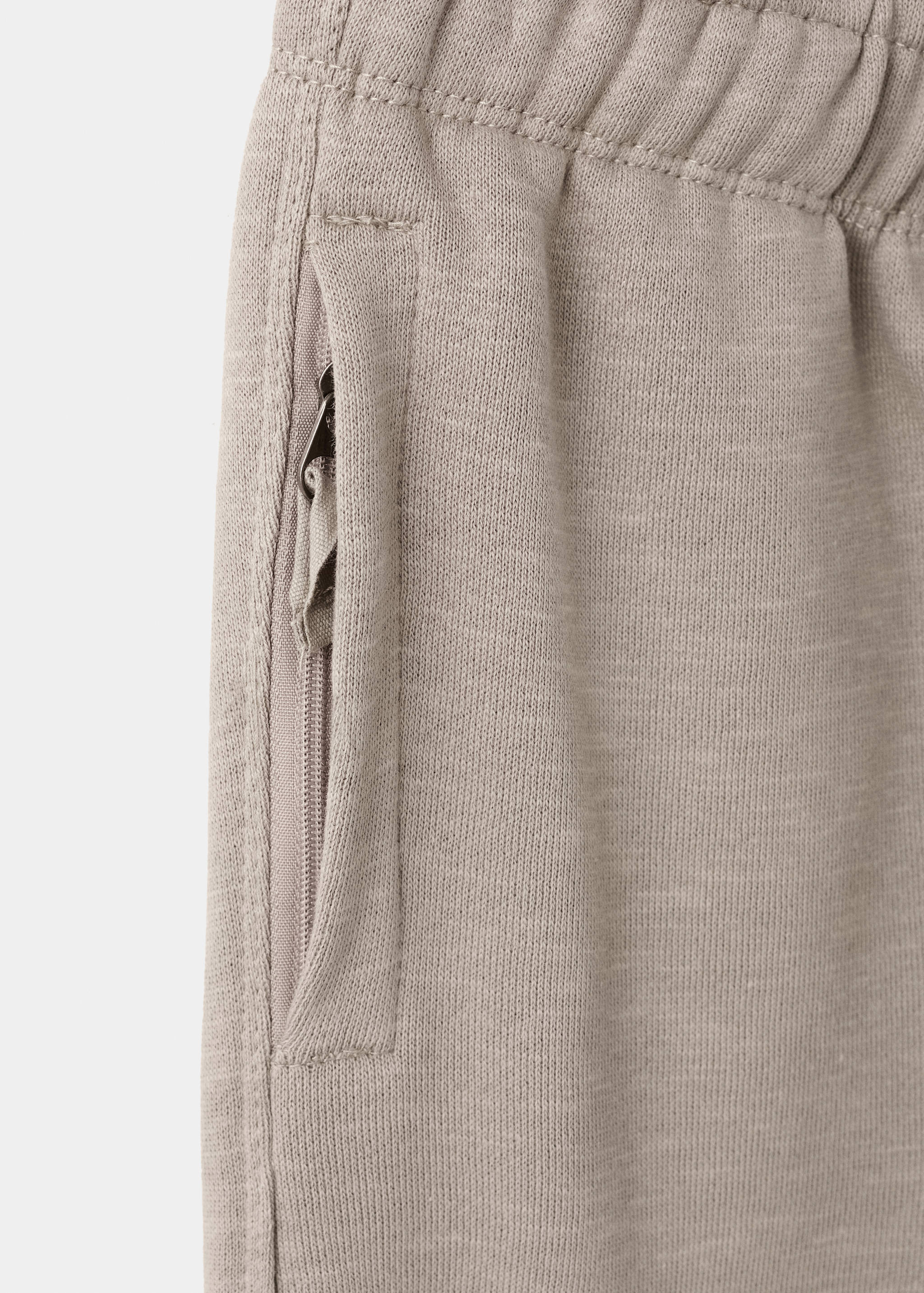 Cotton joggers with elastic waist - Details of the article 0