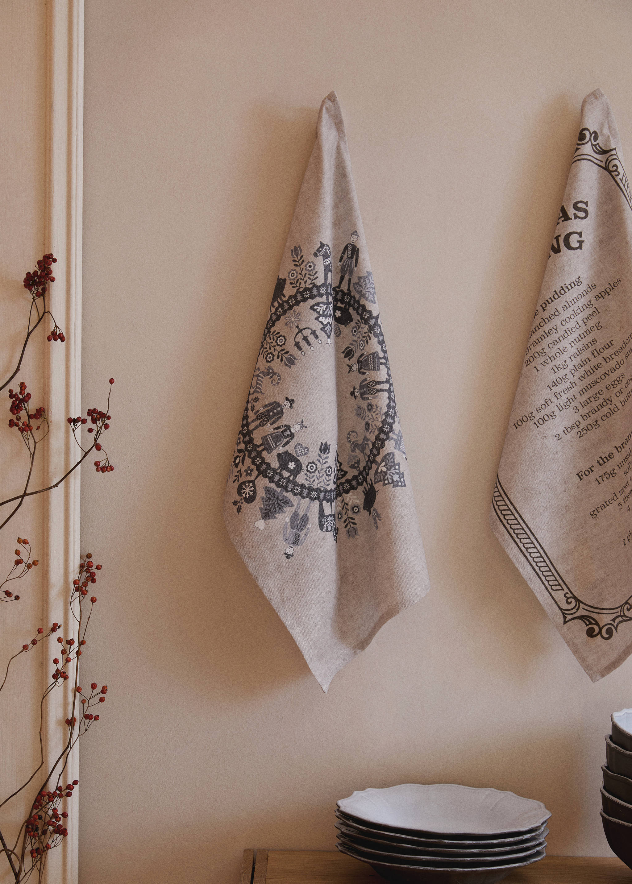 Șervet de Crăciun cu imprimeu - Plan general