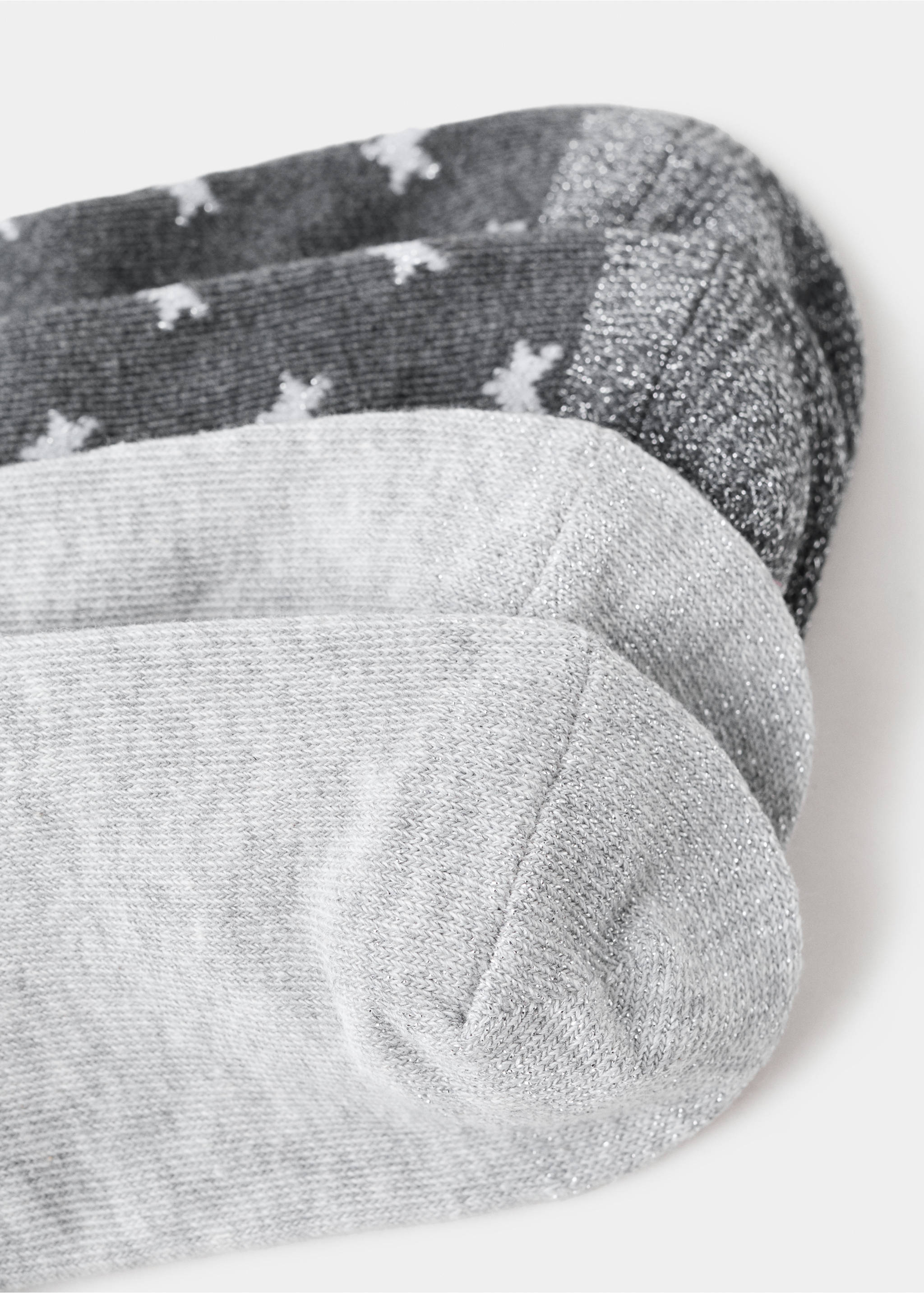 Pack de 2 paires de chaussettes - Verso de l’article, Gris chiné moyen. Ref: 17037801-00.