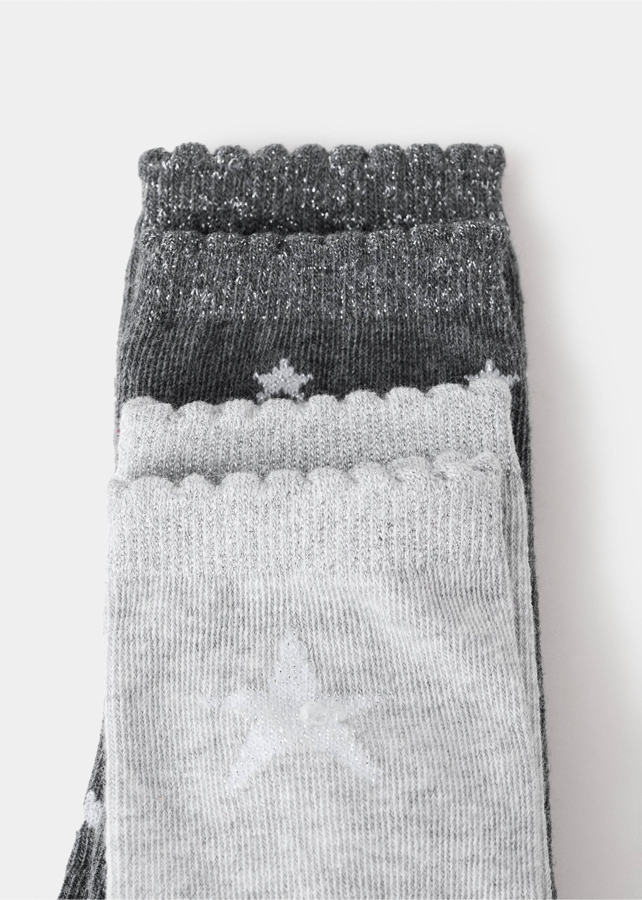 Pack de 2 paires de chaussettes - Détail de l'article 8, Gris chiné moyen. Ref: 17037801-00.