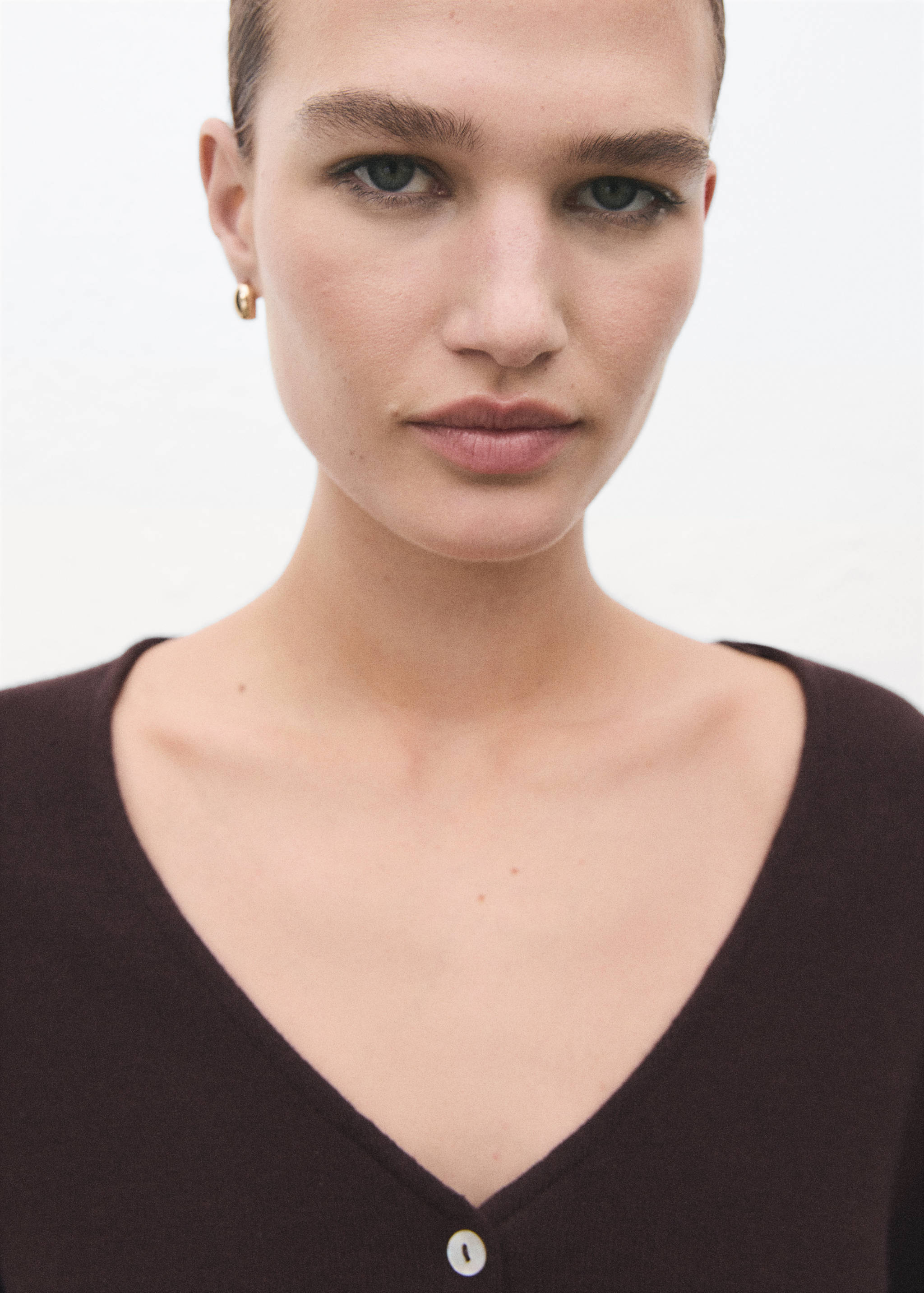 Вязаный кардиган с поясом - Деталь изделия 1