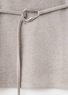Turtleneck top with belt — Medium Brown 10