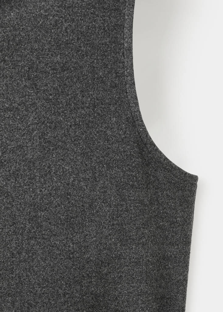 Turtleneck top with belt — Medium Heather Grey