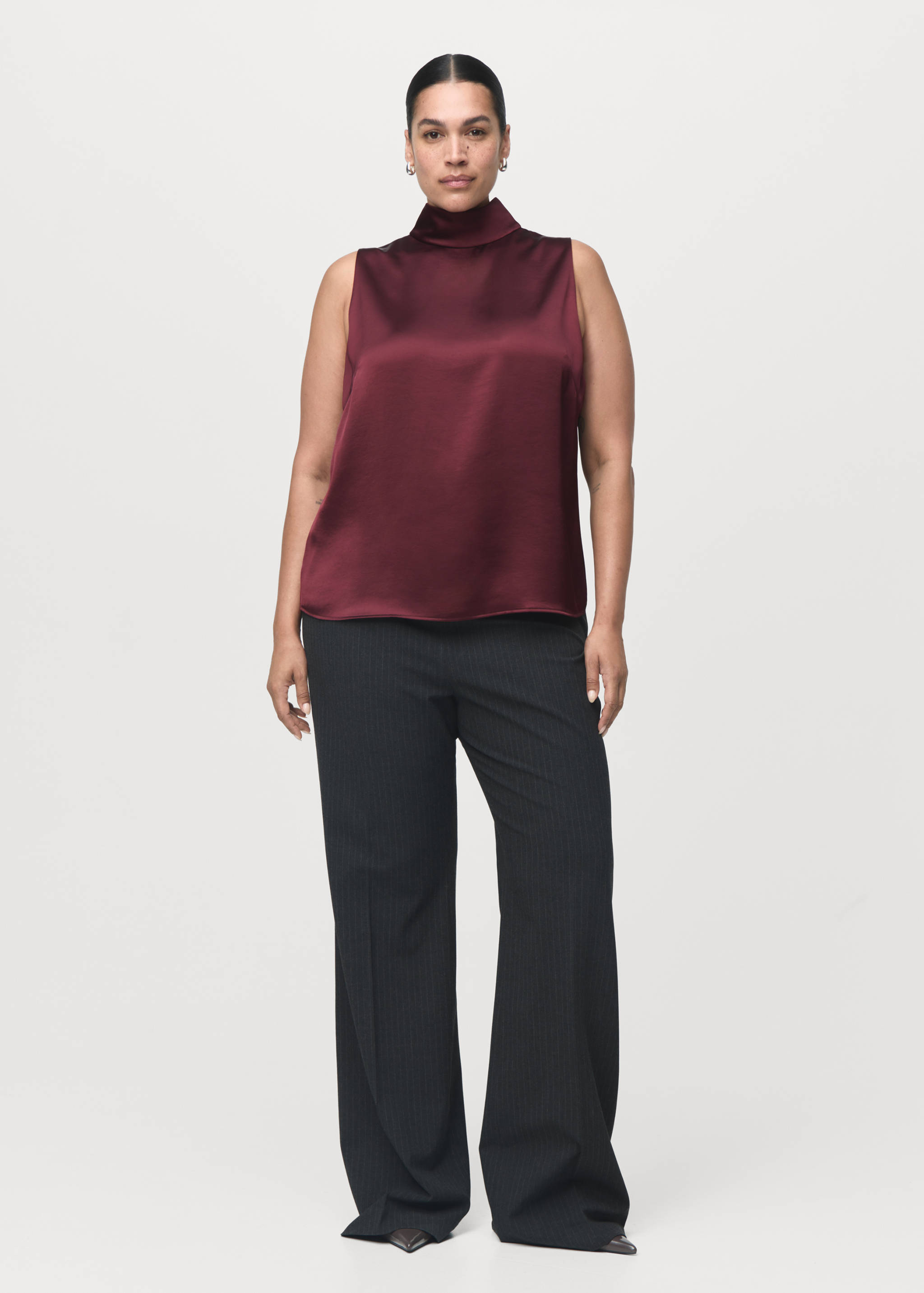 Blouse satinée col roulé - Détail de l'article 3