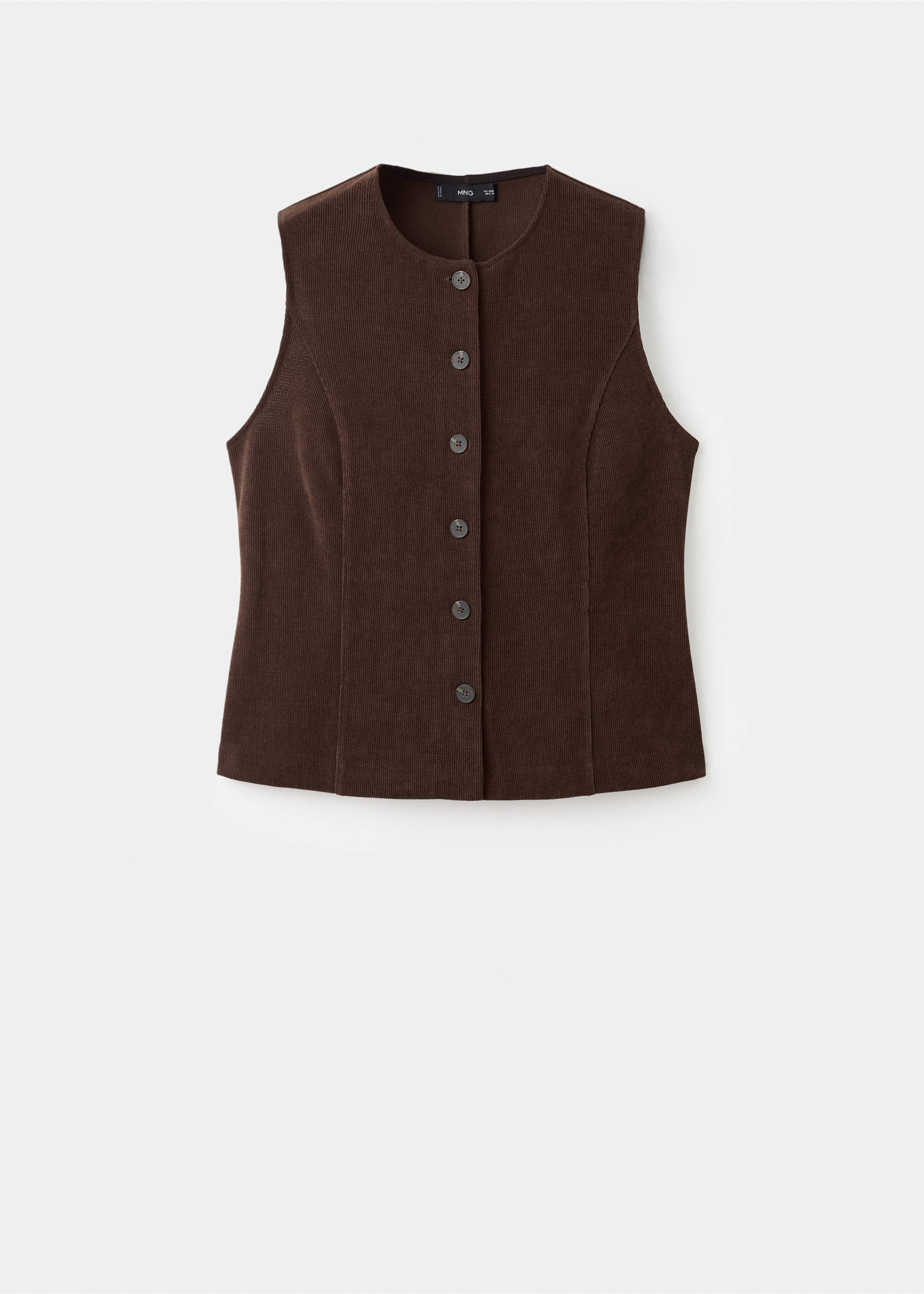 Corduroy suit waistcoat - Article without model, Brown. Ref: 17037807-00.