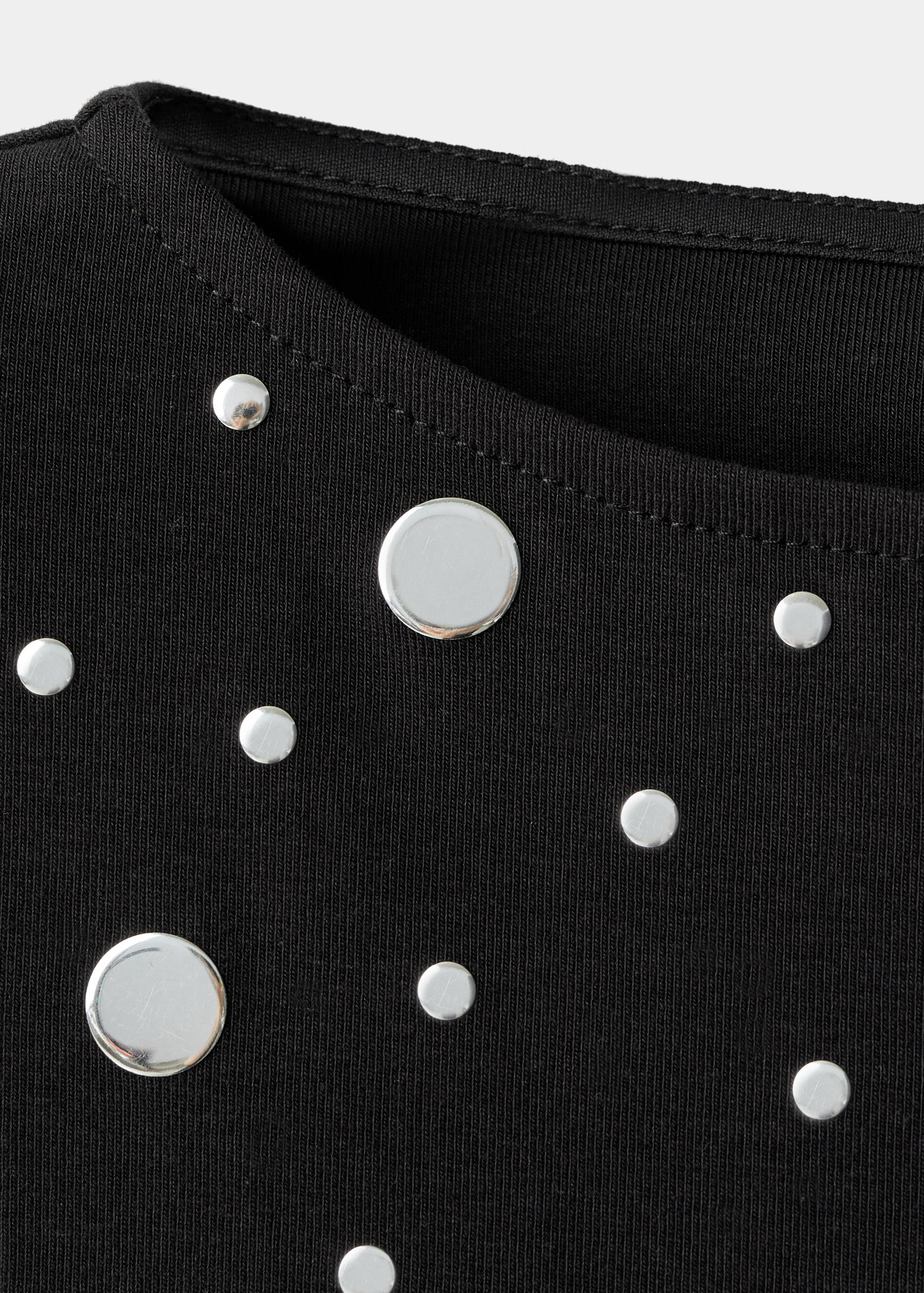 Boat-neck top with rhinestones - Details of the article 8