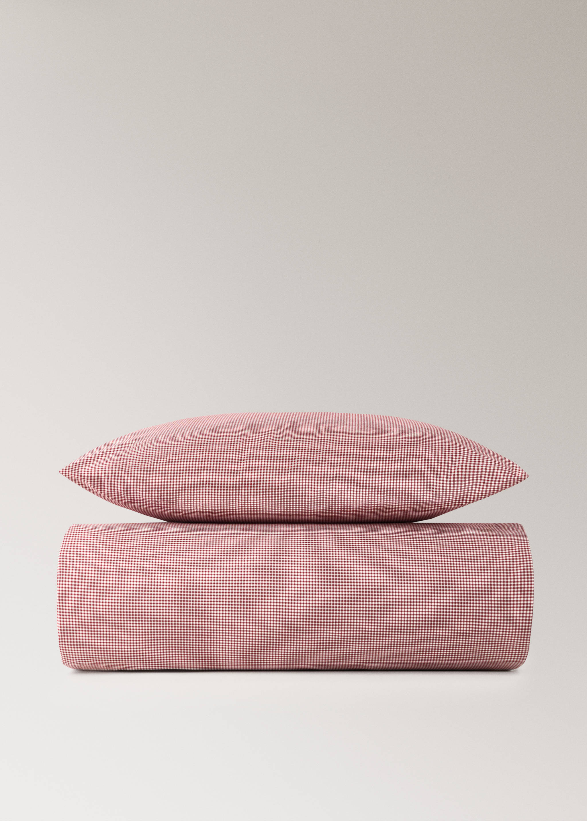 Housse de couette enfant coton fil teint carreaux vichy lit 90 cm - Article sans modèle