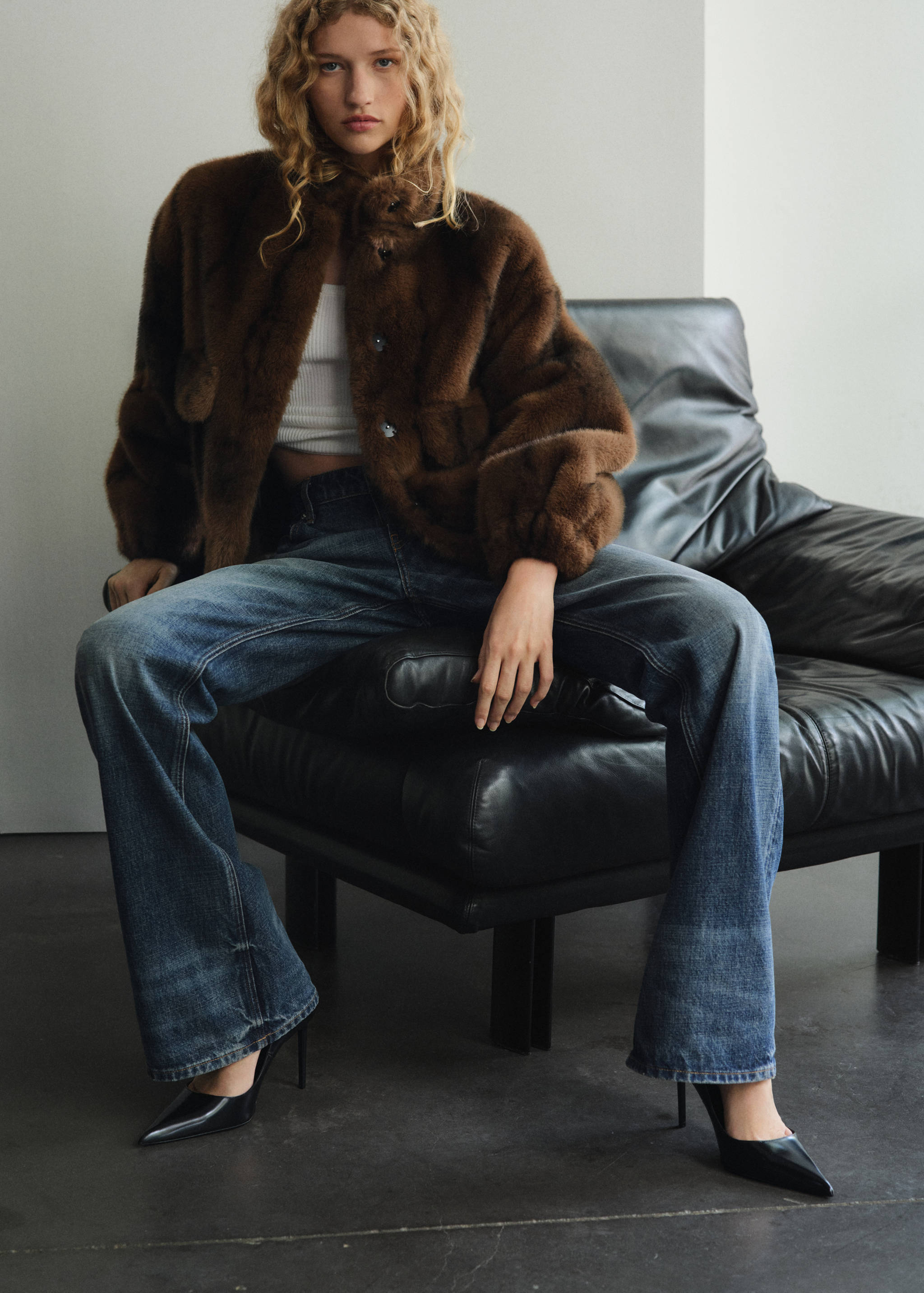 Mid-rise flared jeans - Medium plane