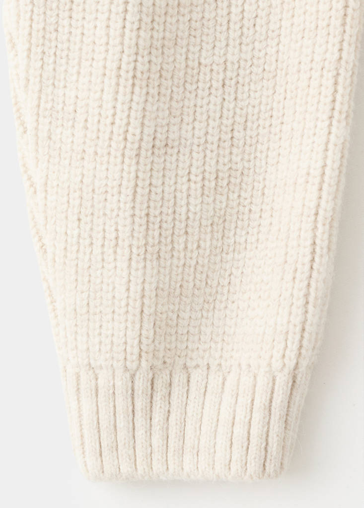V-neck cardigan with bows — Beige