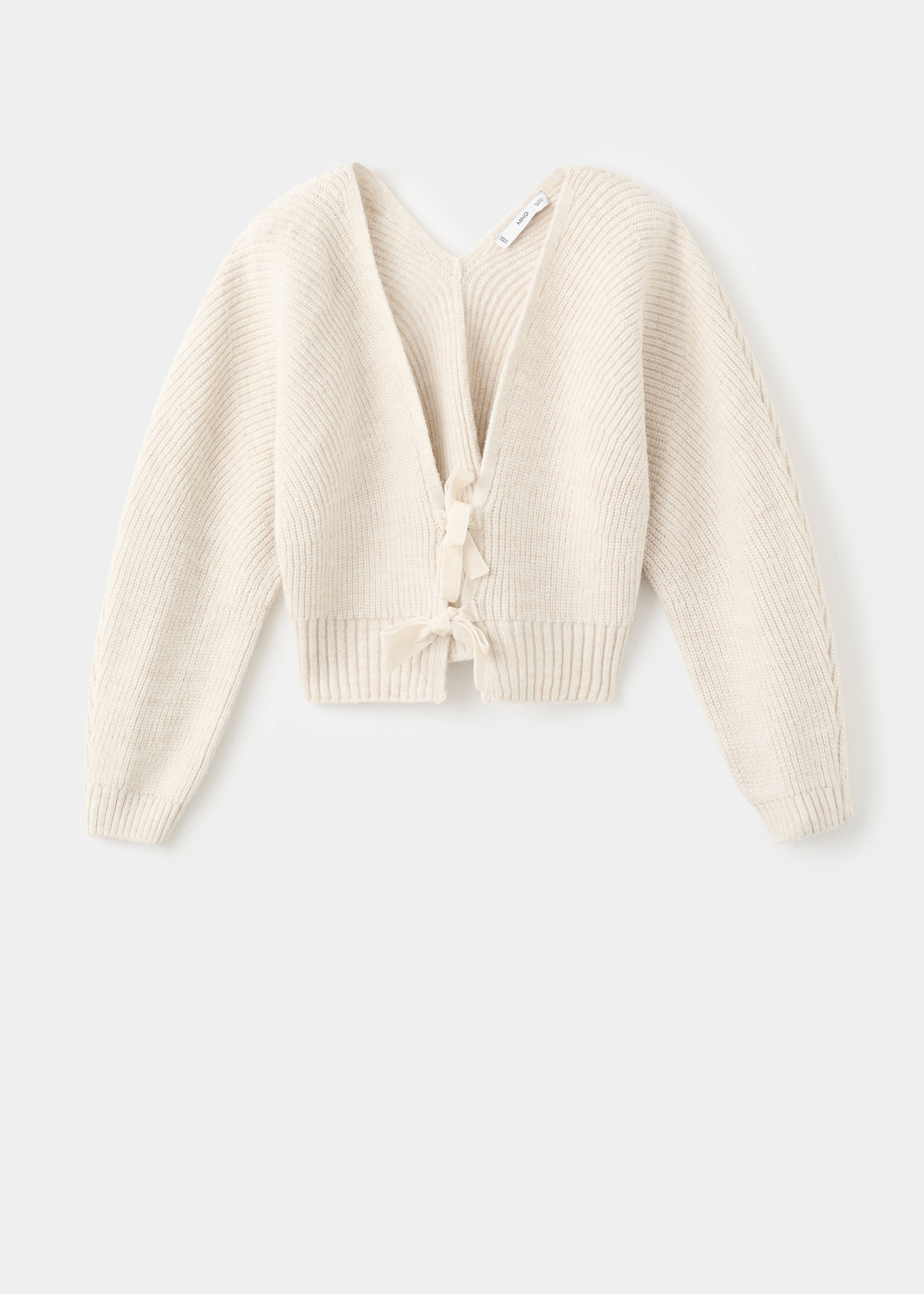 V-neck cardigan with bows - Article without model