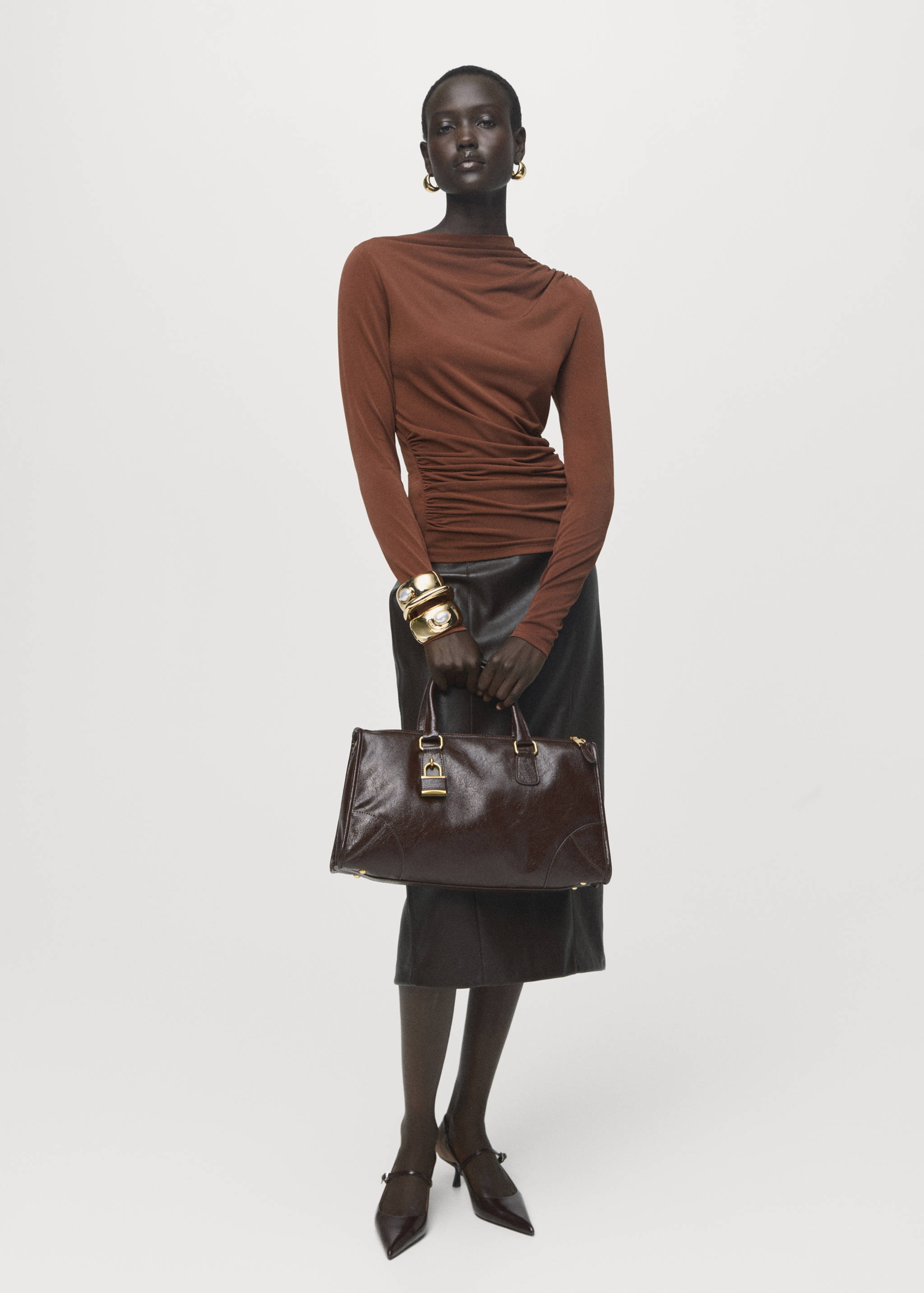 Draped fitted t-shirt - General plane