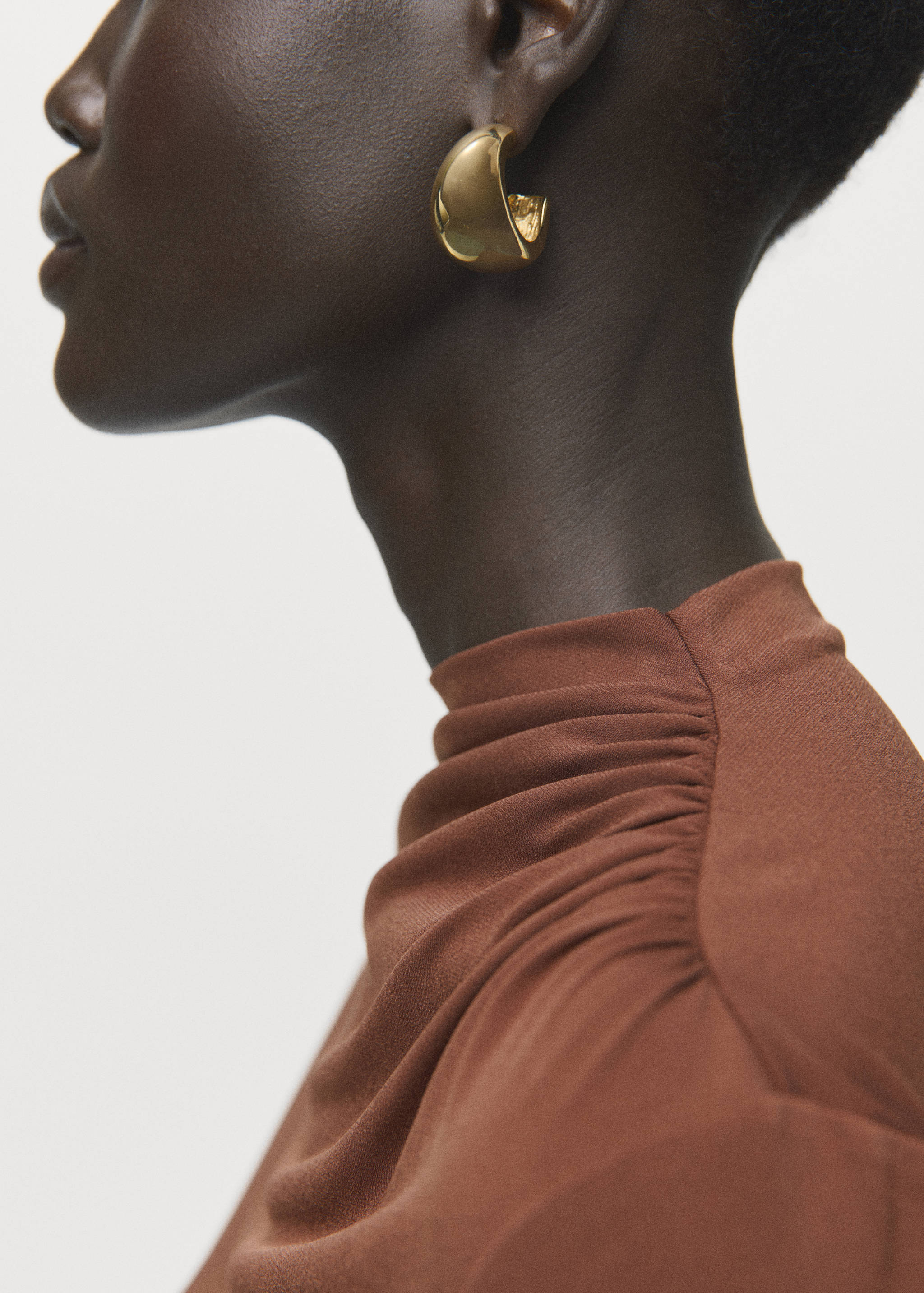 Draped fitted t-shirt - Details of the article 1