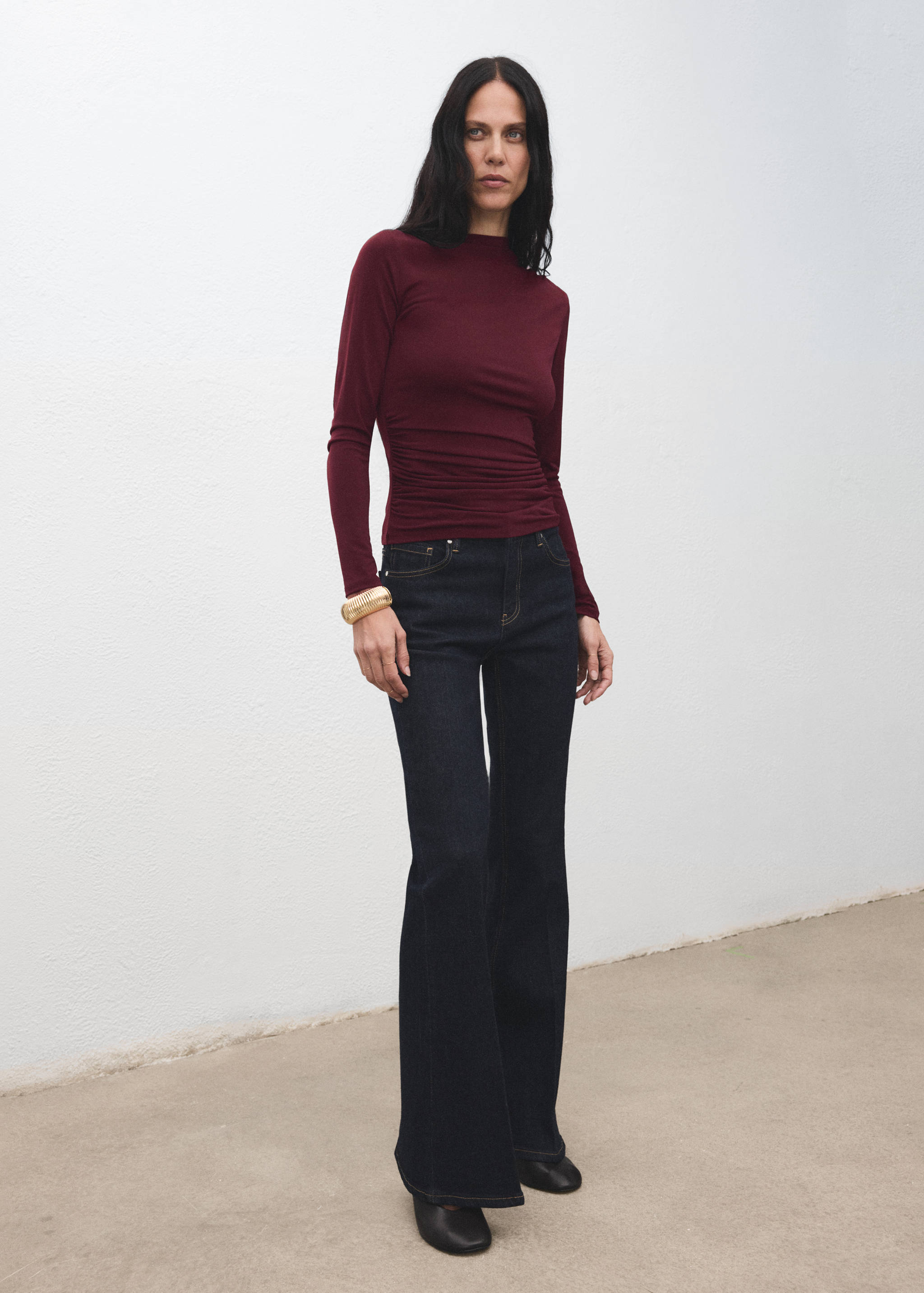 Draped fitted t-shirt - General plane