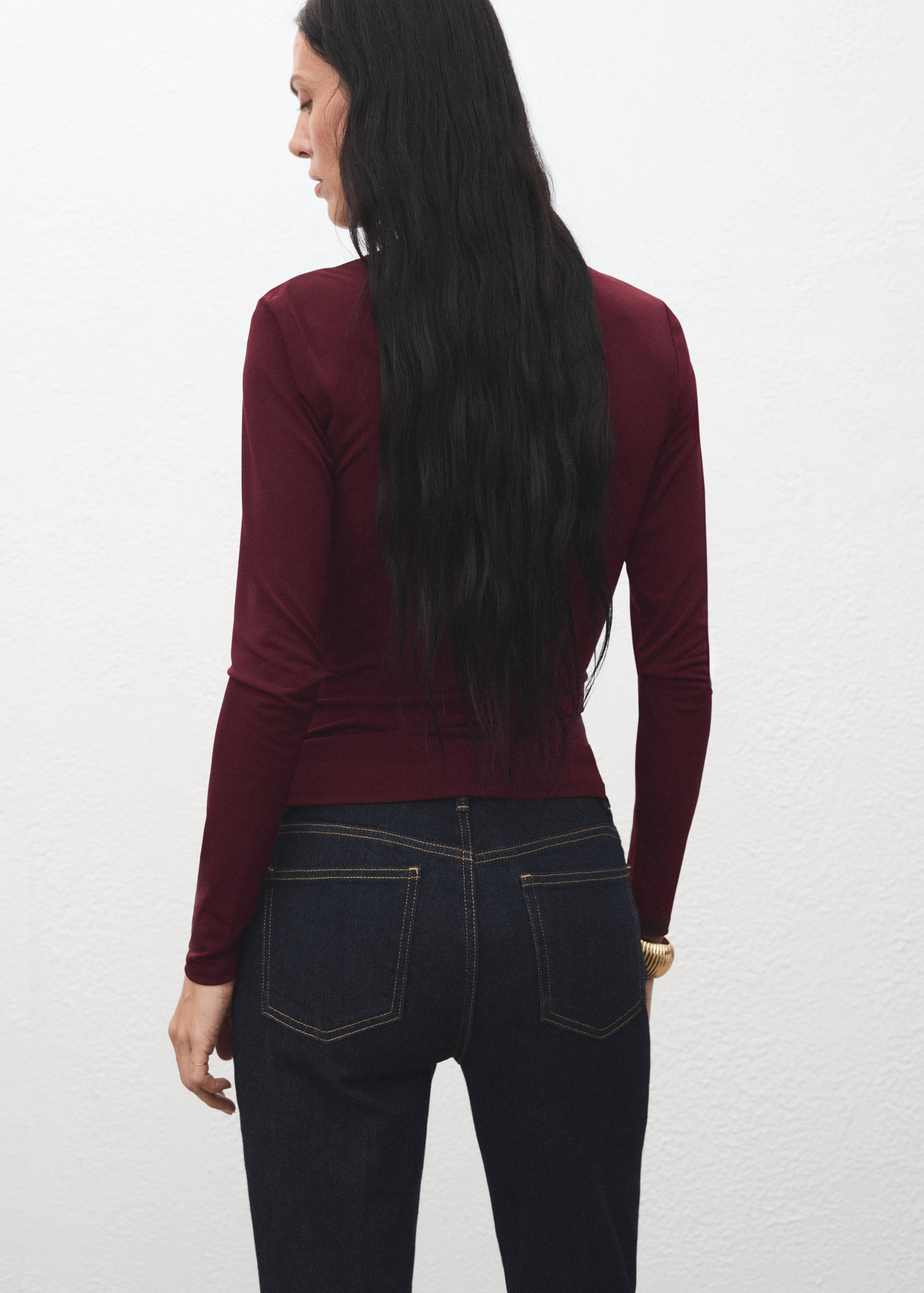 Draped fitted t-shirt - Reverse of the article