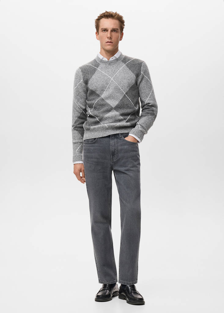MANGO MAN - Jean Lori tapered-fit gris denim - 48