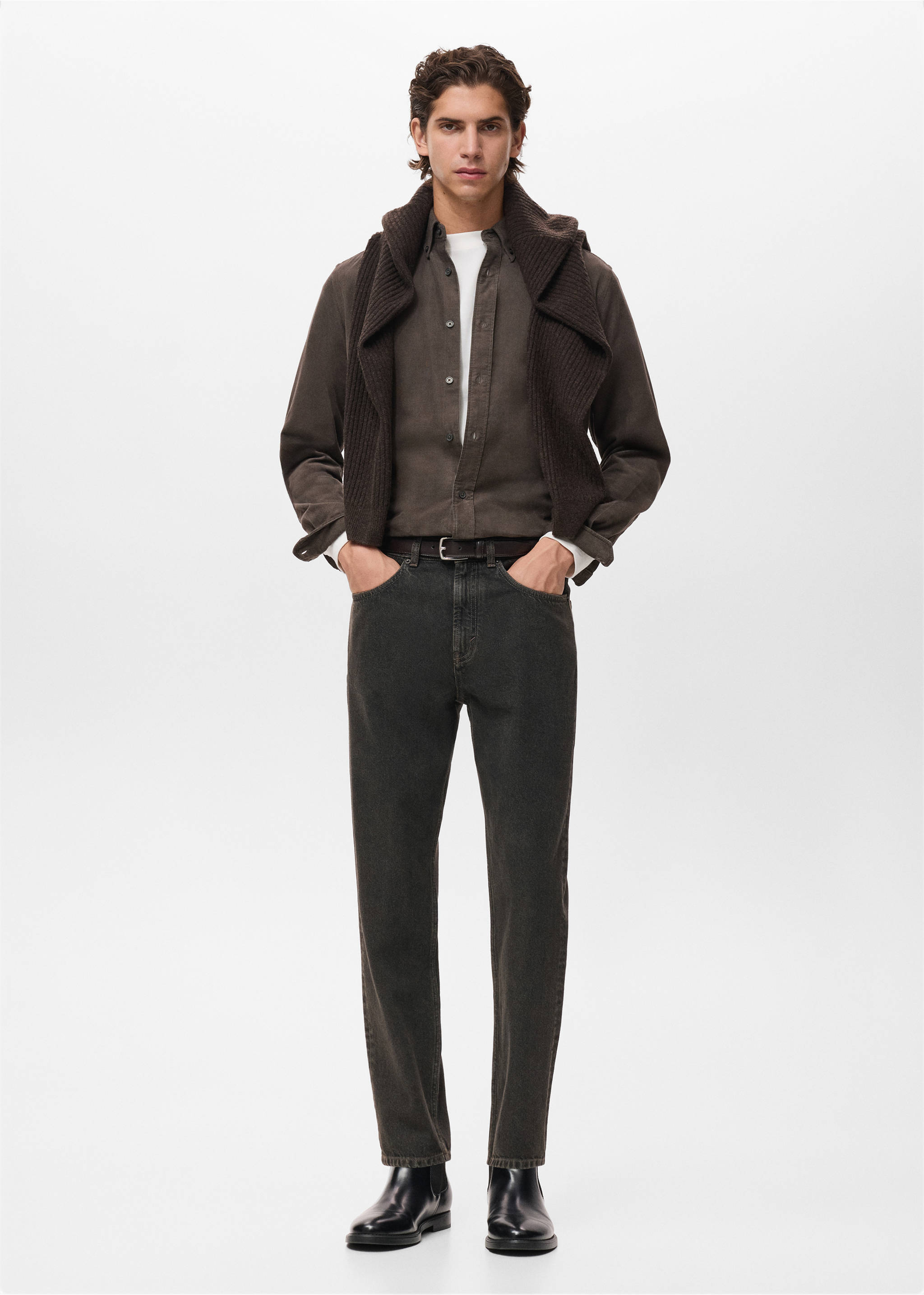 Jeans Lori tapered fit - Plano general, Marrón. Ref: 17037885-00.
