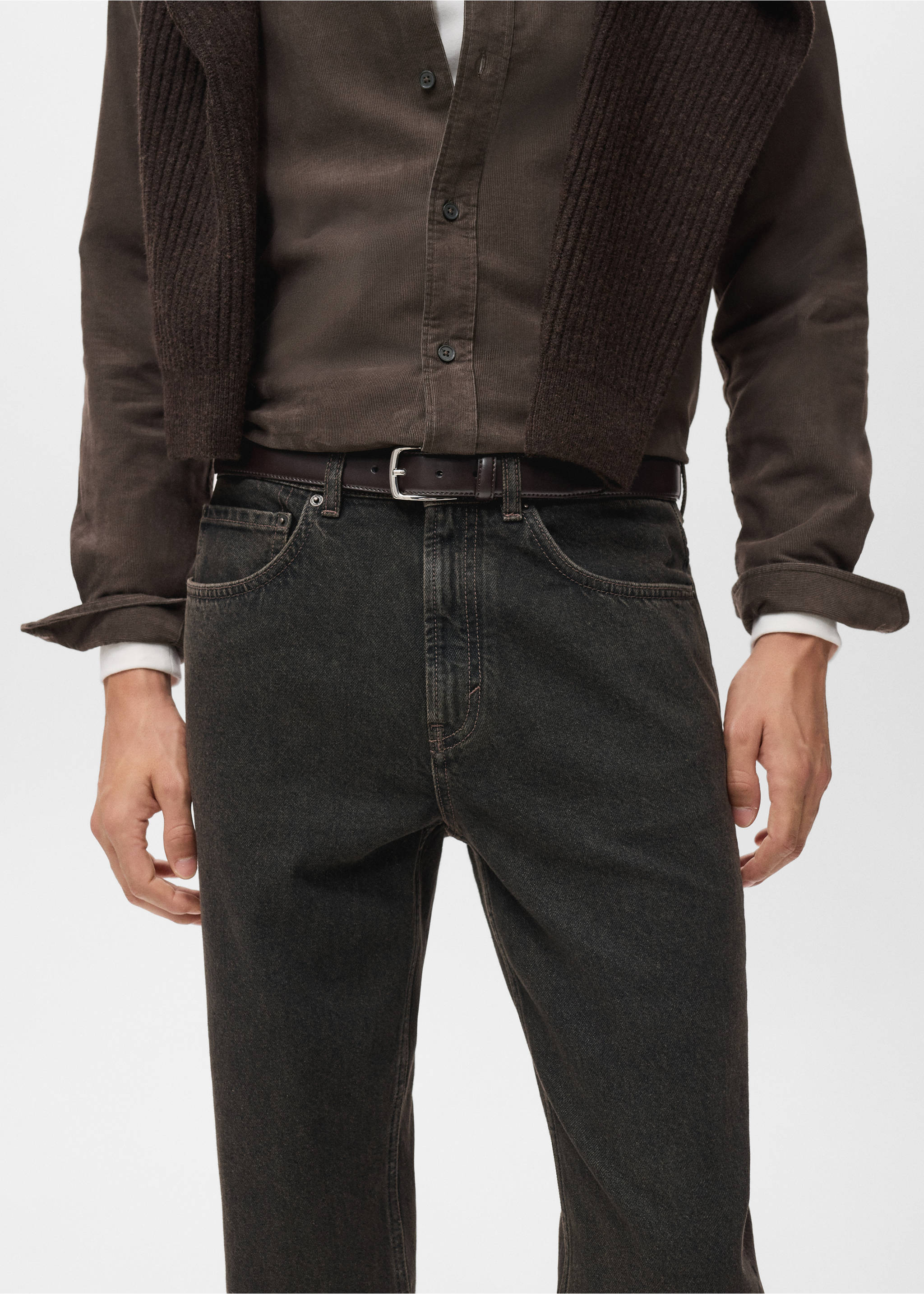 Jeans Lori tapered fit - Detalle del artículo 1, Marrón. Ref: 17037885-00.